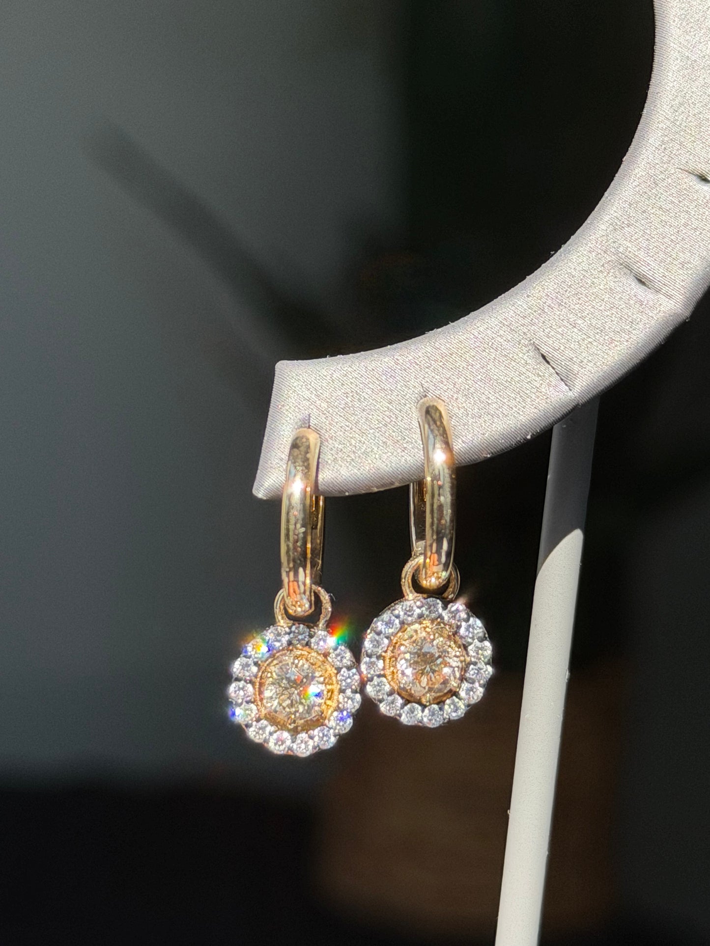 Halo Drip Diamond Huggies