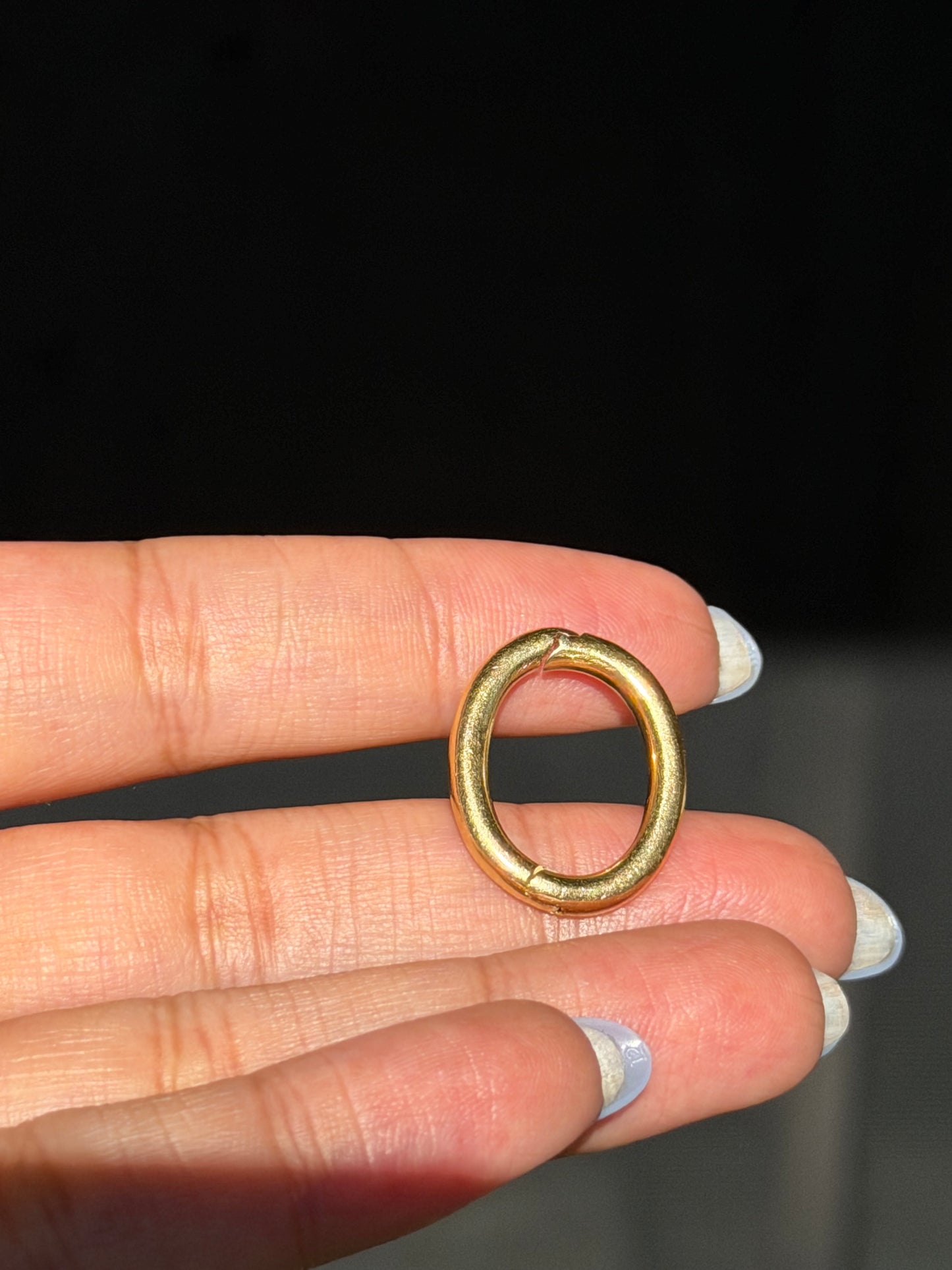 18k XL carabiner solid yellow gold