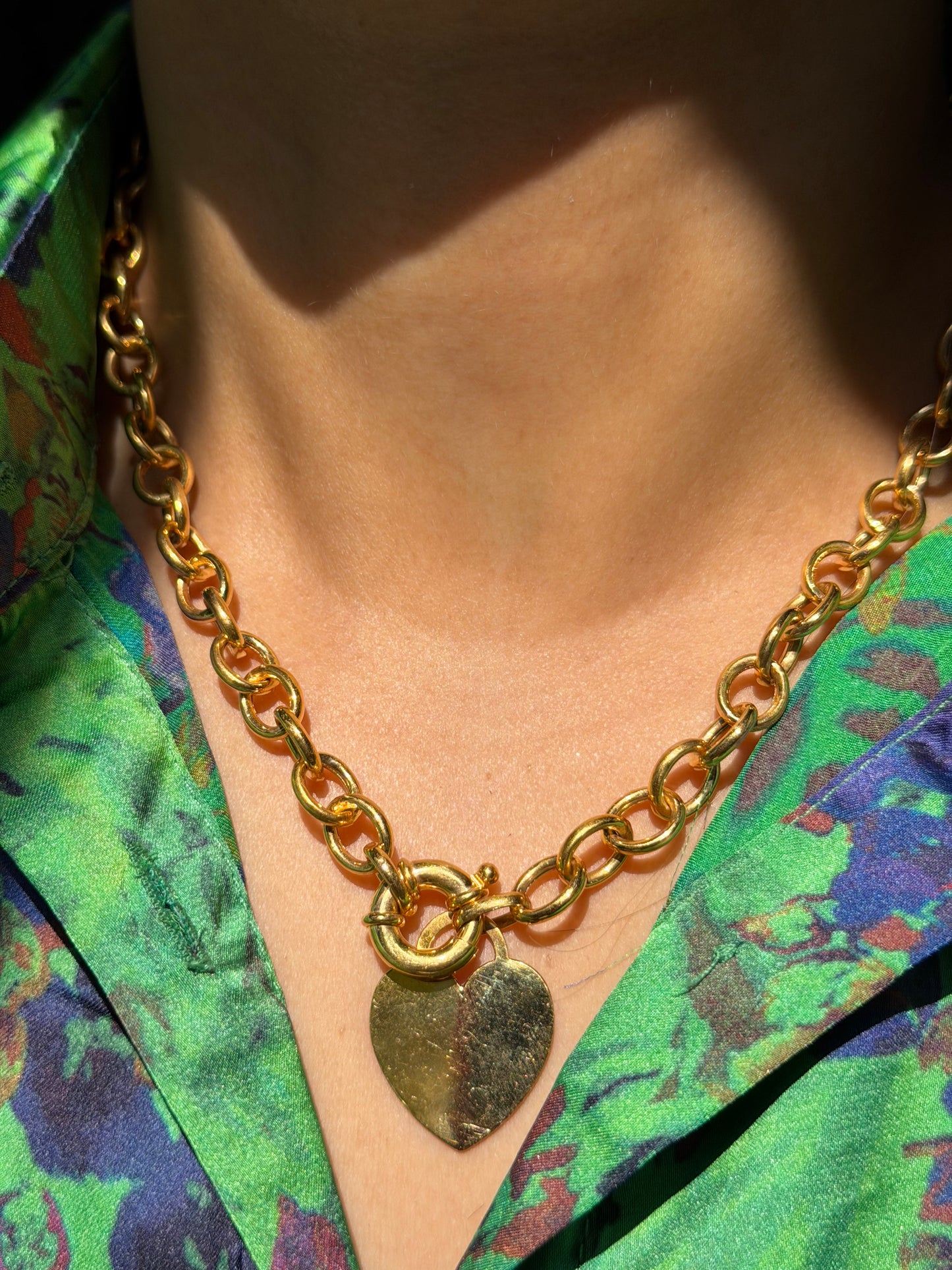 14k vintage Italian chunky open cable link chain ✨