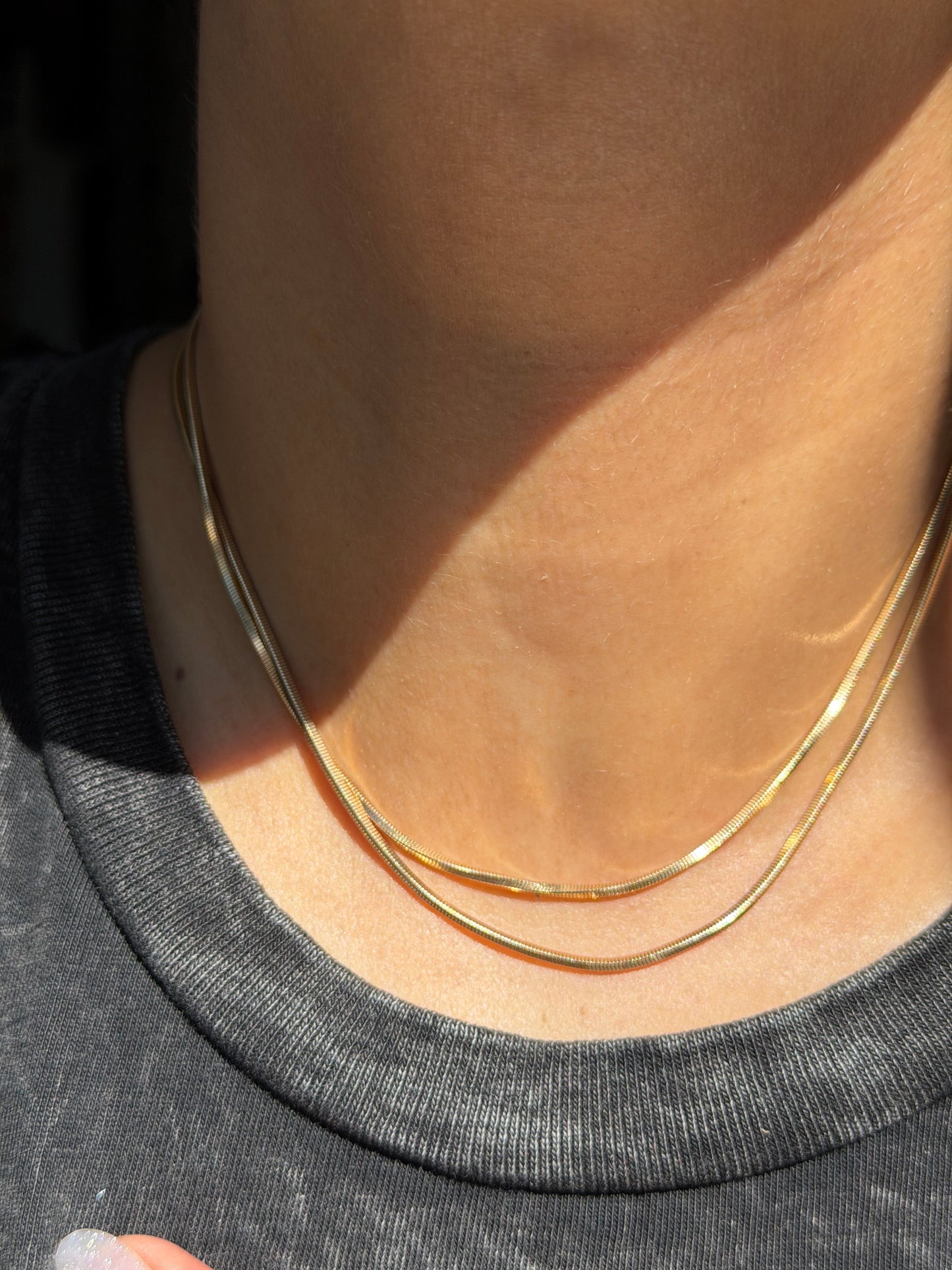 Vintage 14k Italian box snake chain