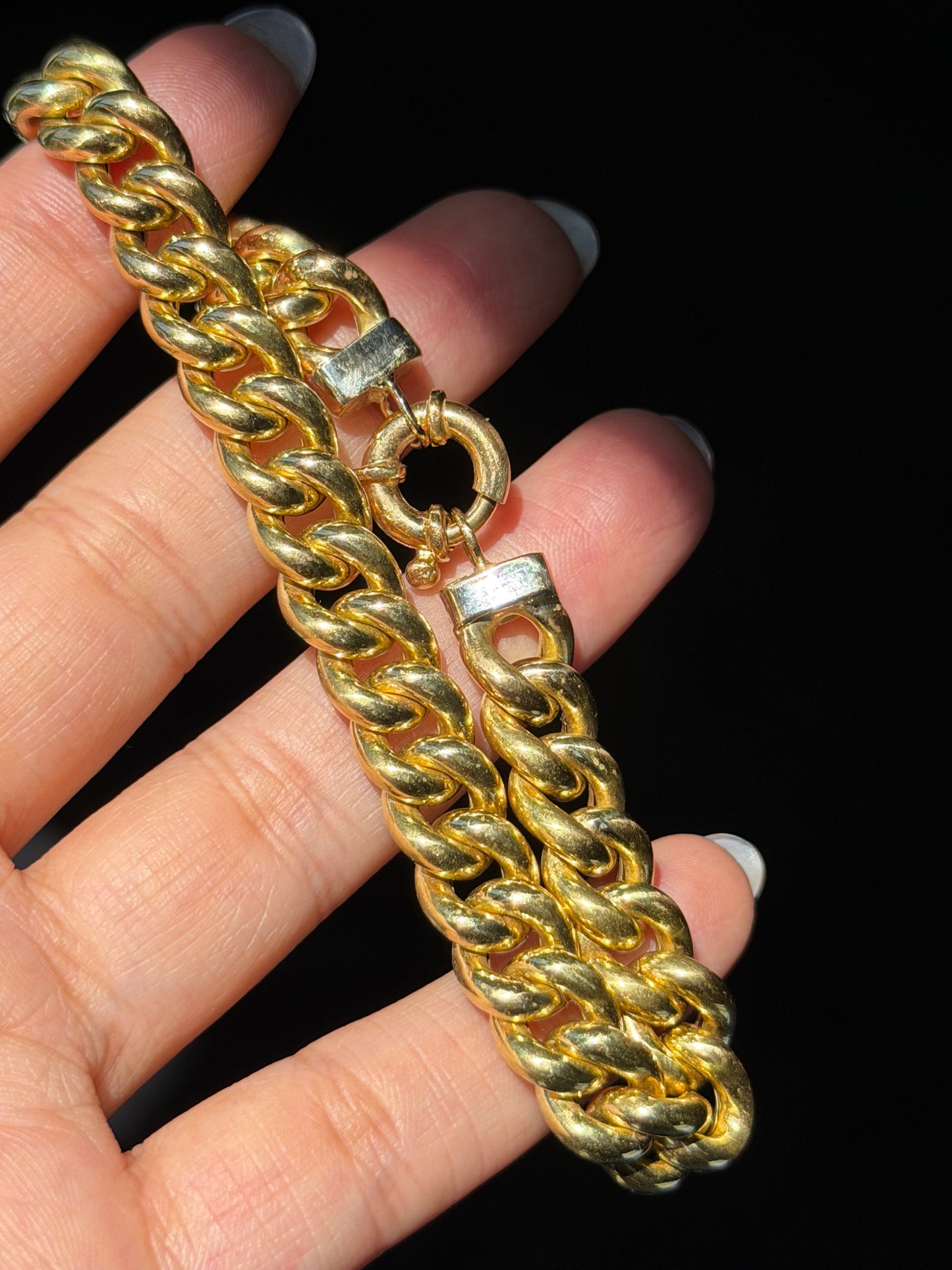 18k rounded curb Bracelet ✨