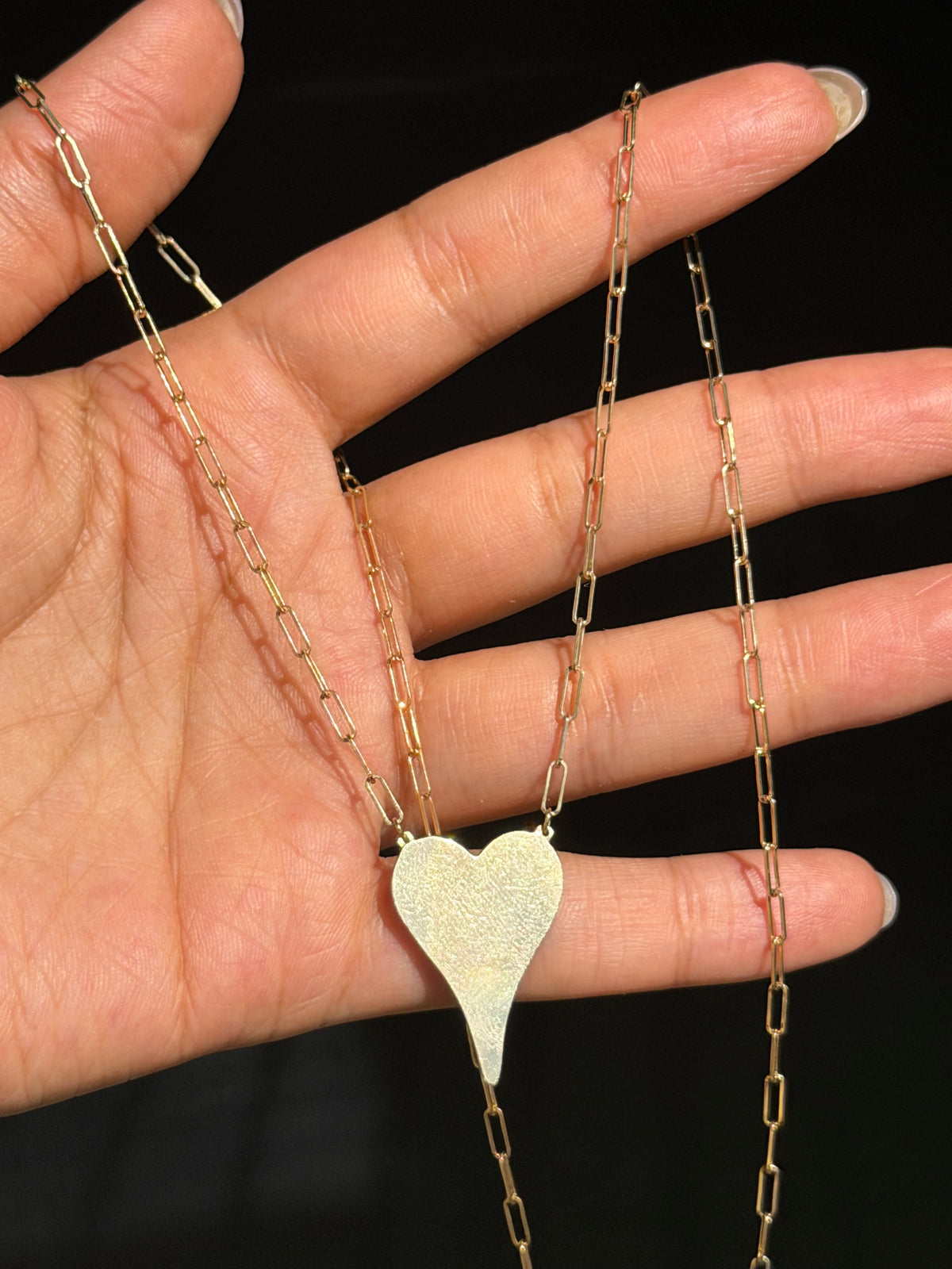 14k heart necklace