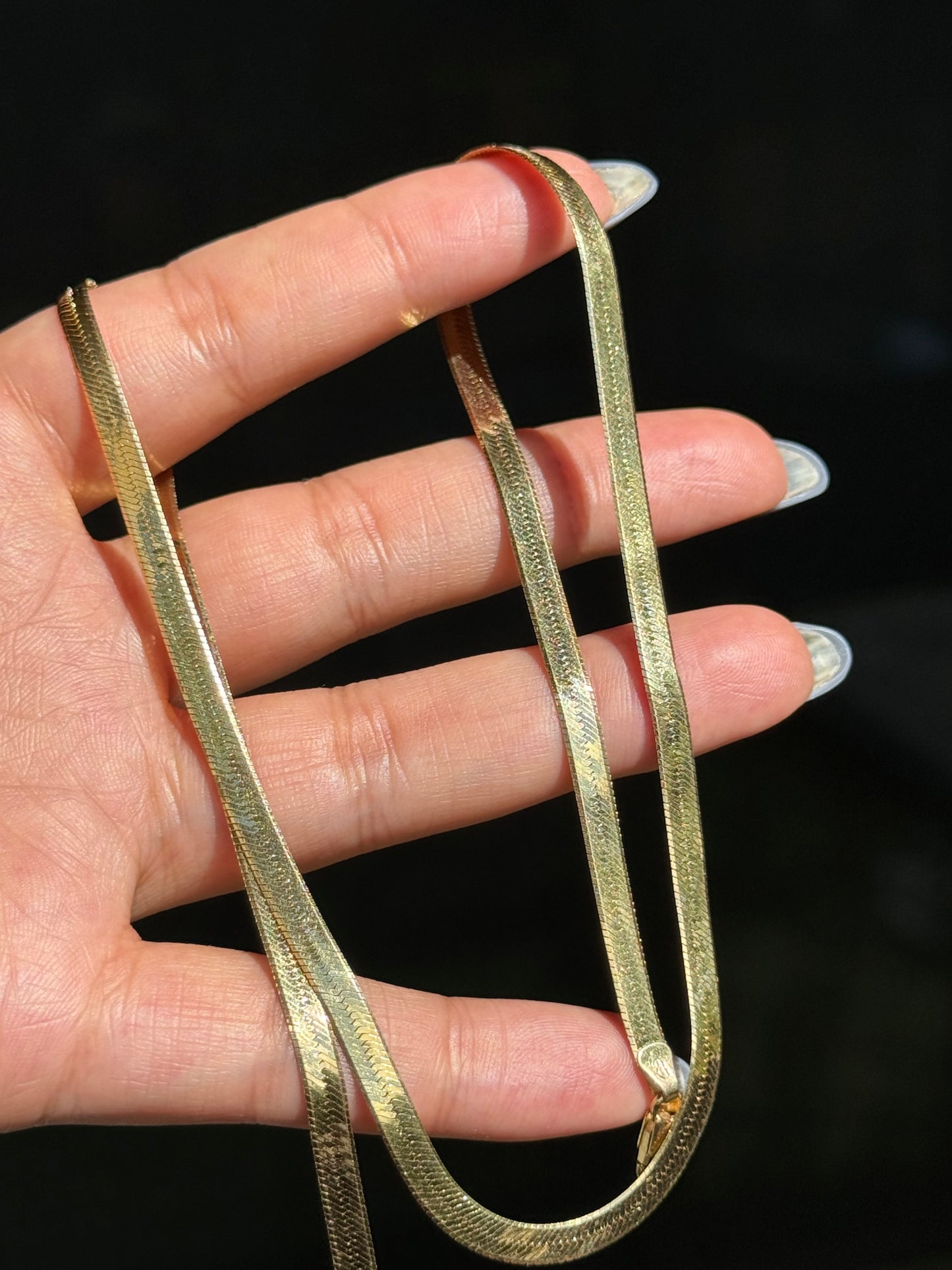 14k Italian herringbone chain