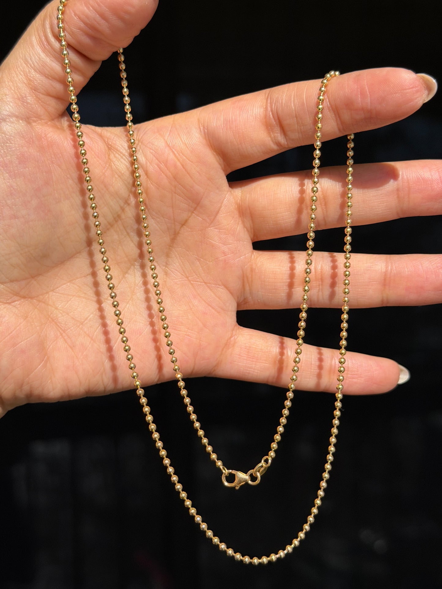 18k Solid ball / Beads chain