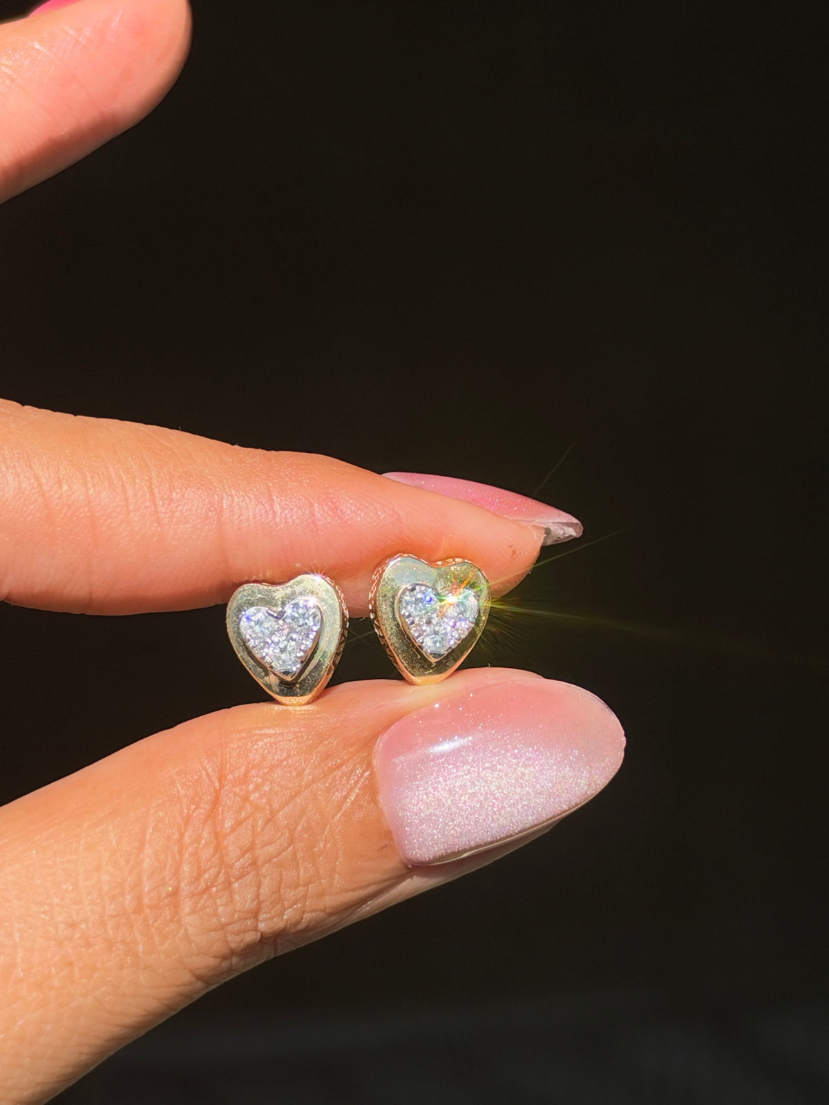 14k Diamond Heart stud
earrings