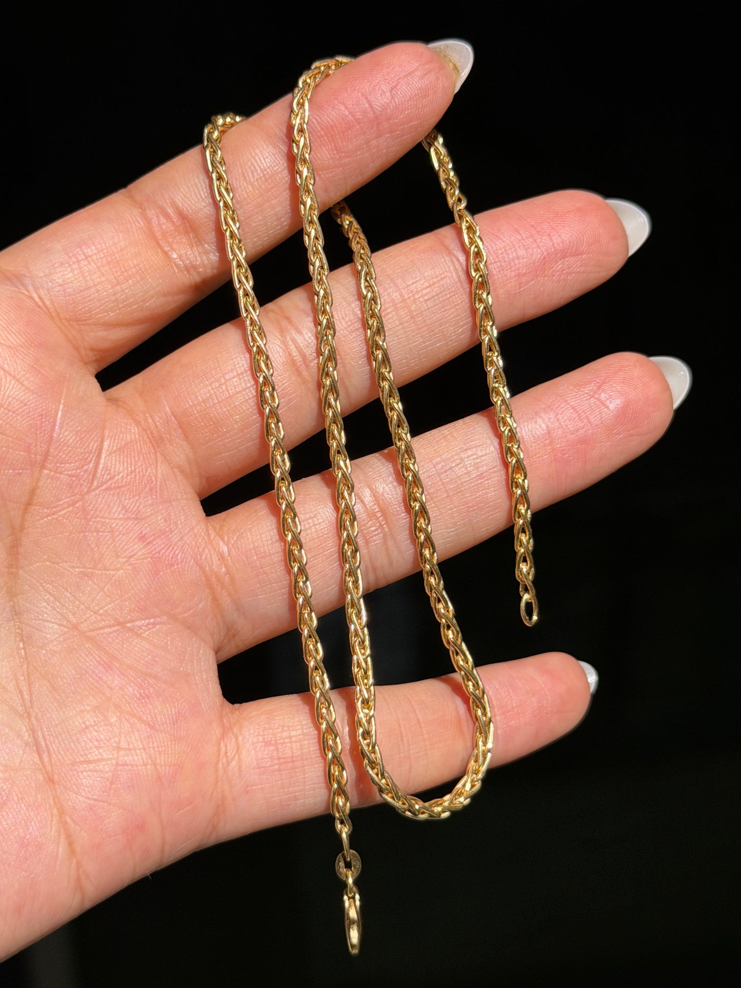 18k heavy solid foxtail chain