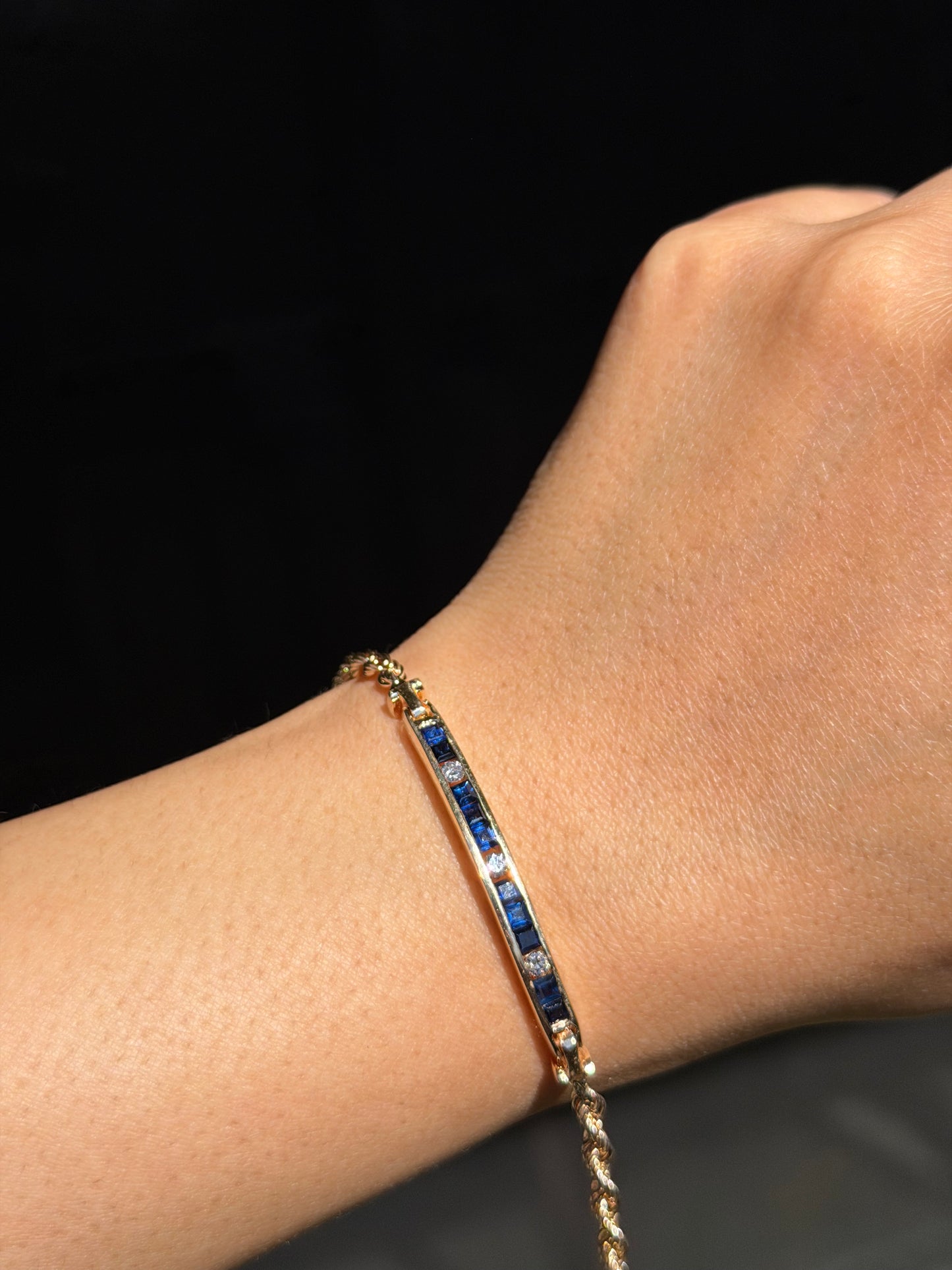 14k sapphire and diamond bracelet