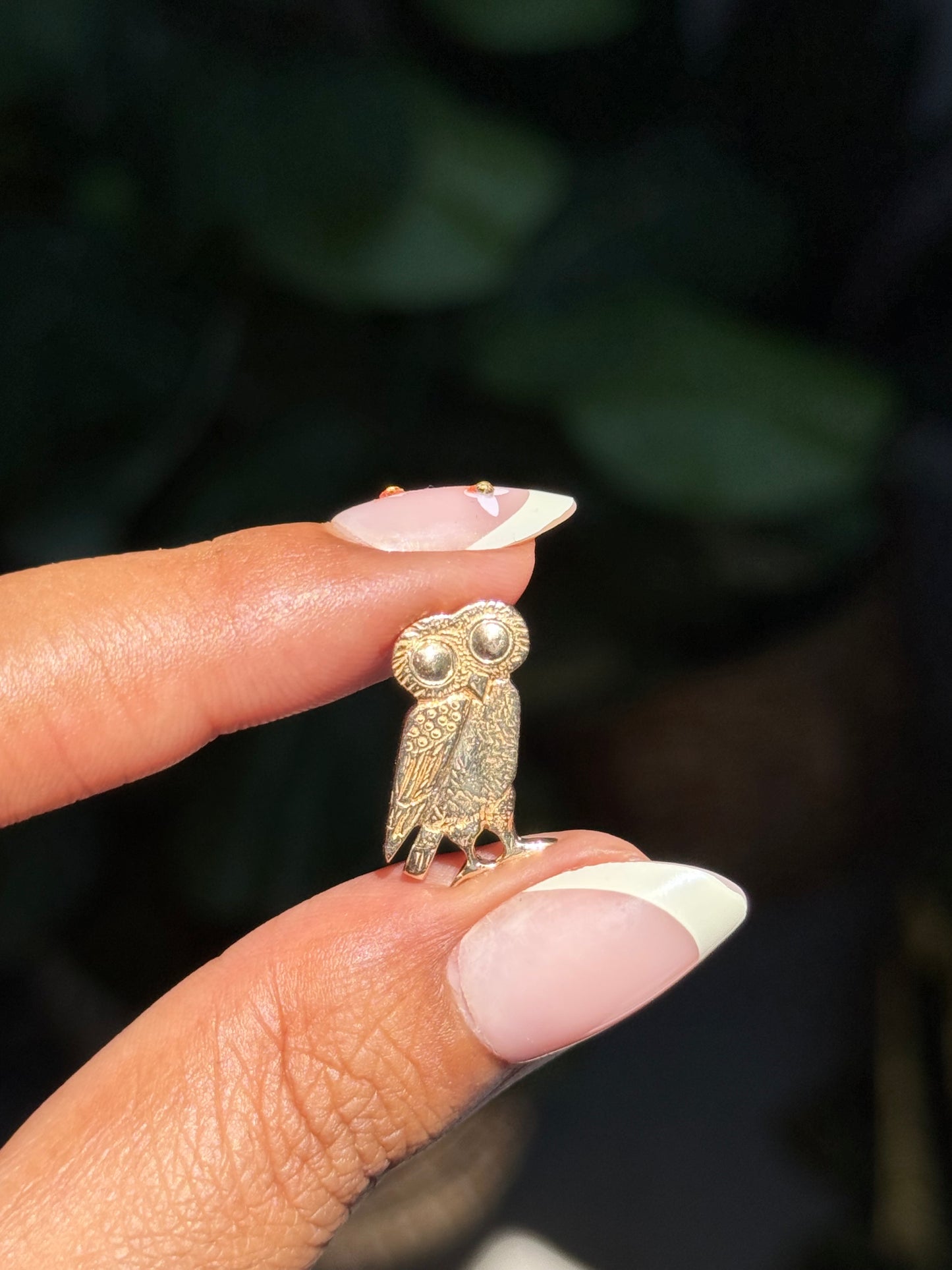 Vintage 14k Athena Owl Charm