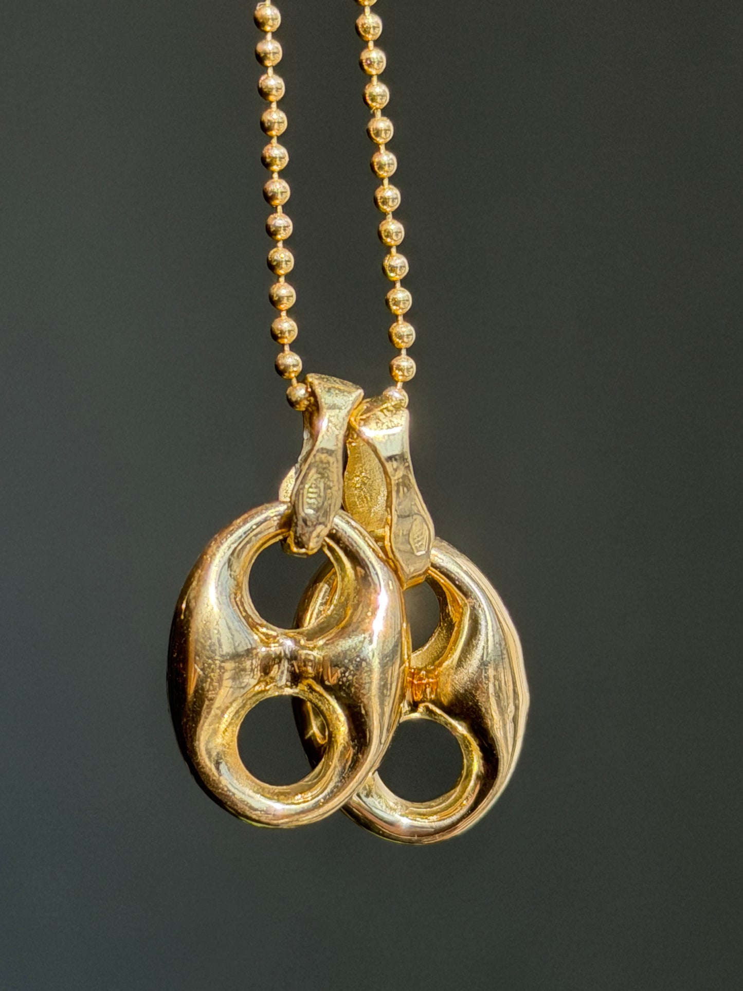 18k Italian Puffy Mariner charms