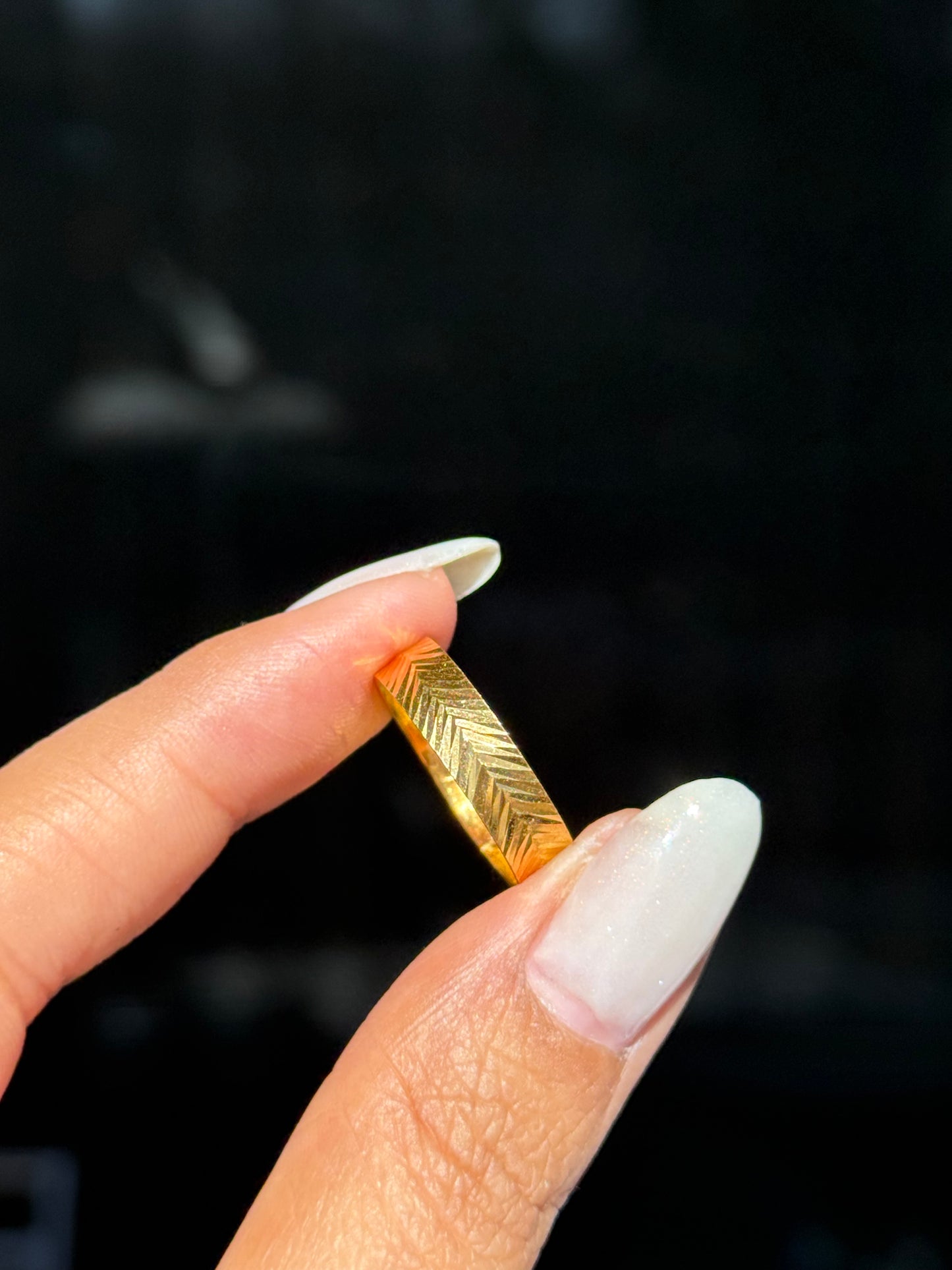 22k solid Chevron Eternity diamond cut band