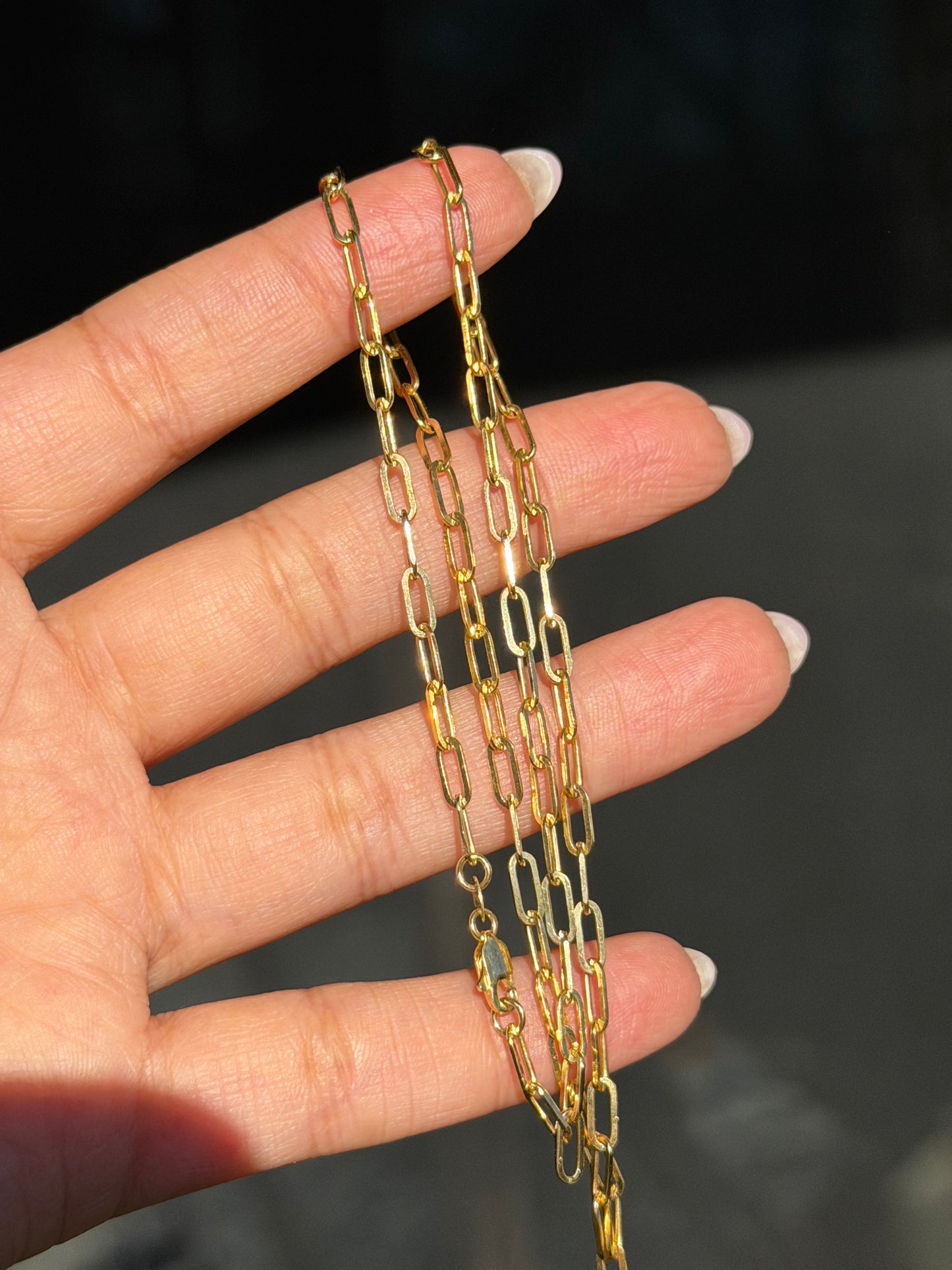 14k paper clip chain