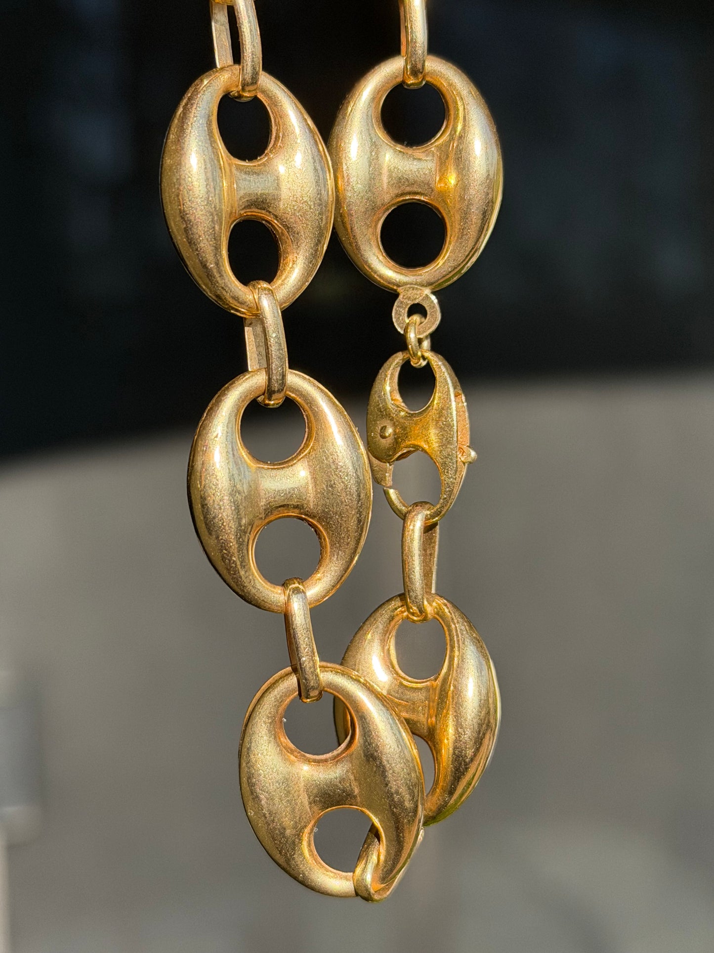 14k puffy mariner link bracelet