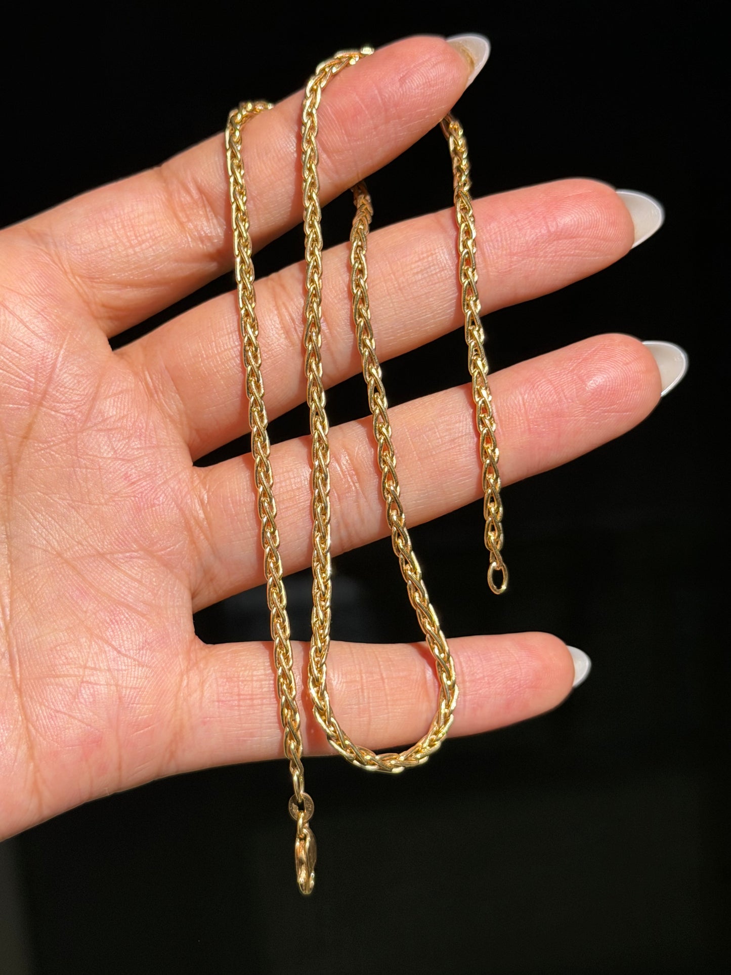18k heavy solid foxtail chain