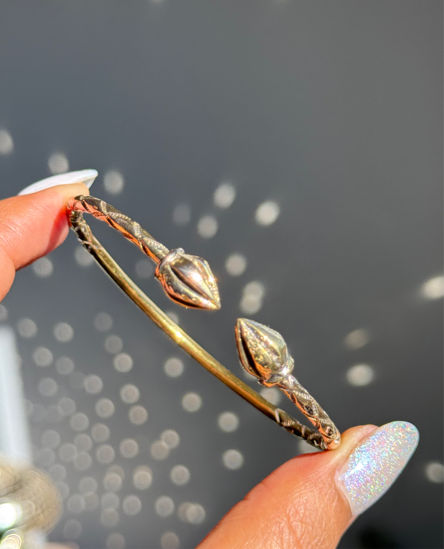 A Super Unique 14k Solid Yellow Gold West Indian Bangle ✨