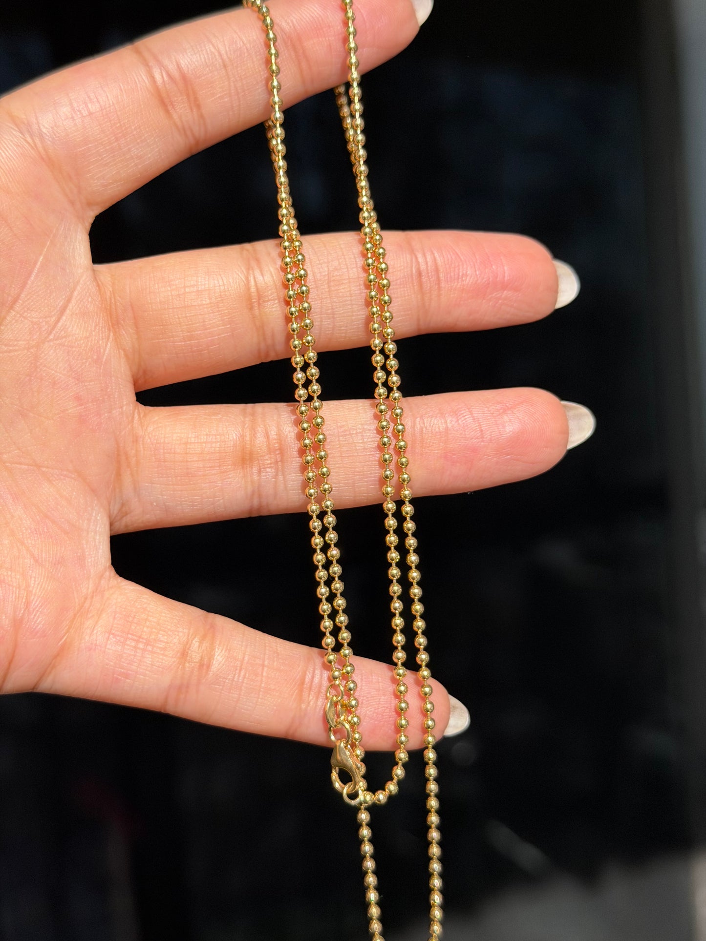 18k Solid ball / Beads chain