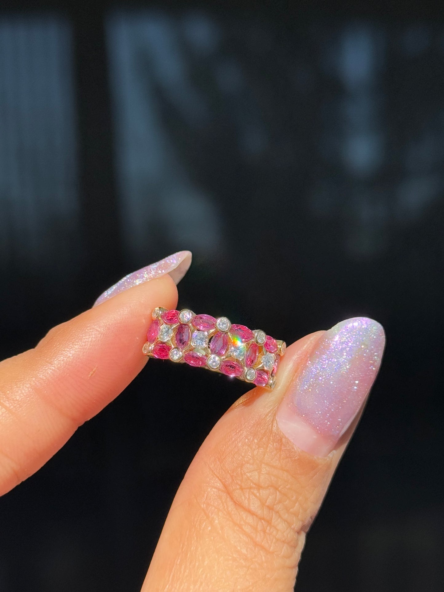 18k yellow gold Rubies & Diamonds Ring