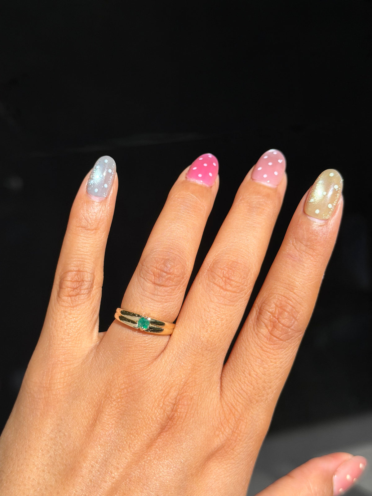 14k emerald band