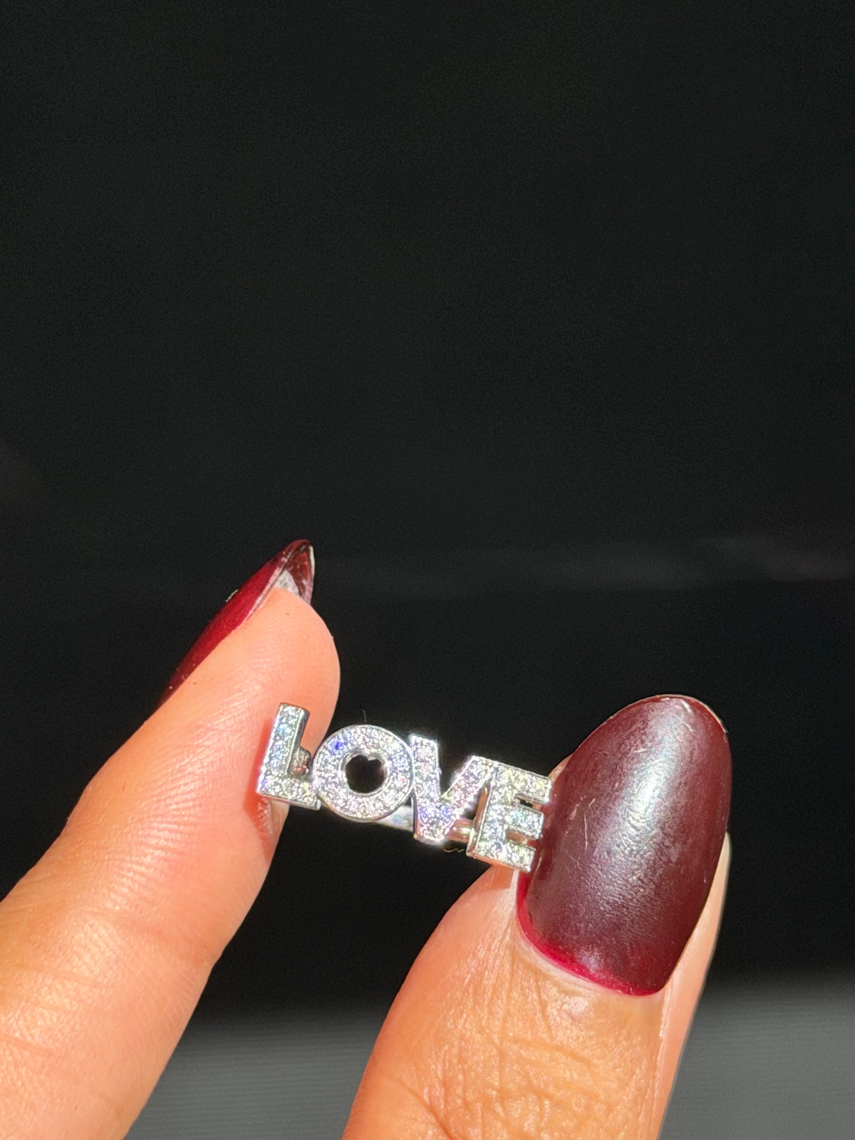 14k diamond LOVE ring
