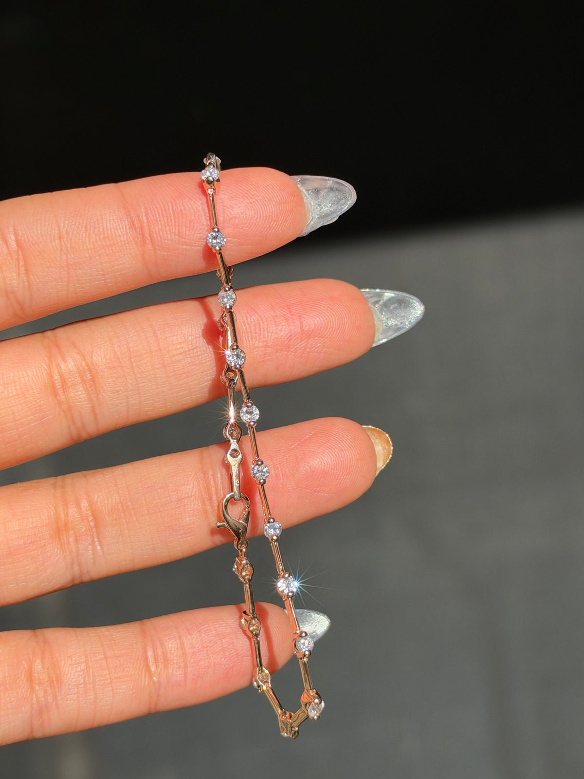 18k Rose Gold 1.55ct tennis bracelet