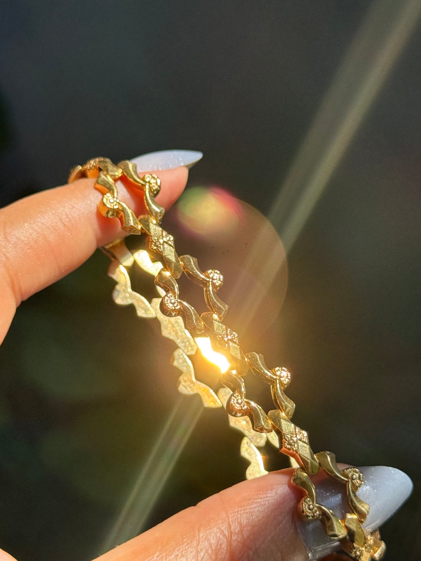 18k orange blossom faceted bracelet