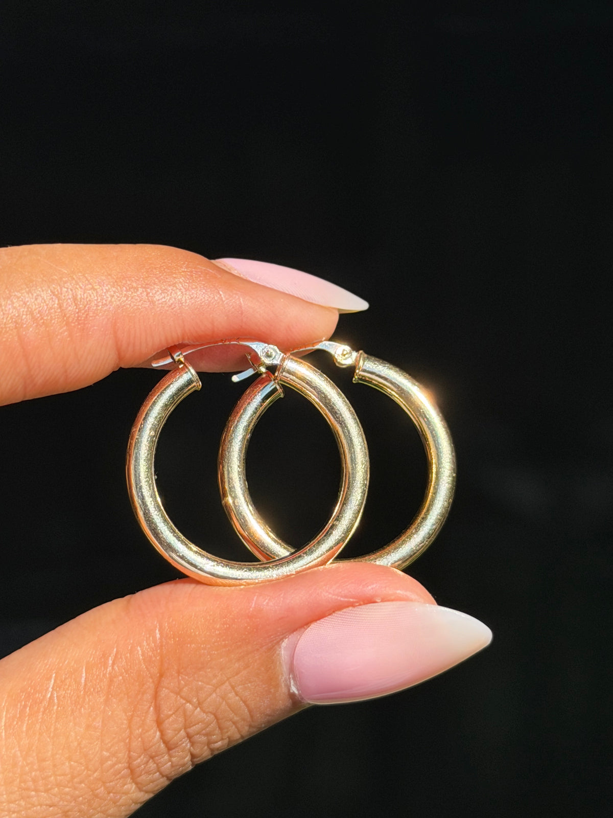 14k tube hoop earrings