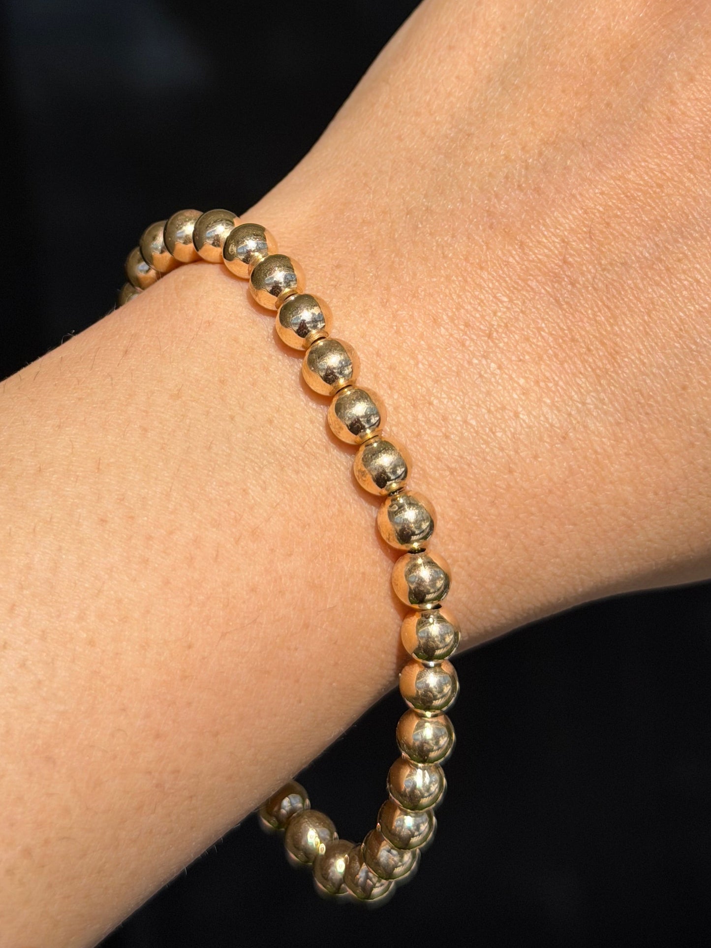 14k beaded bracelet