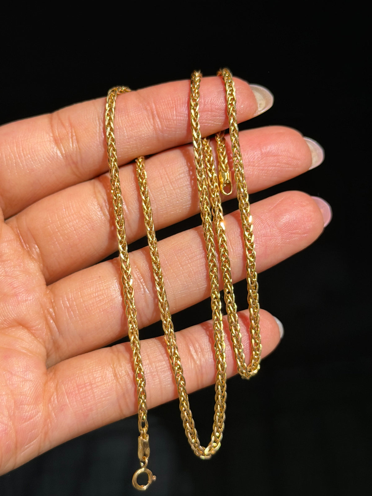 18k foxtail chain