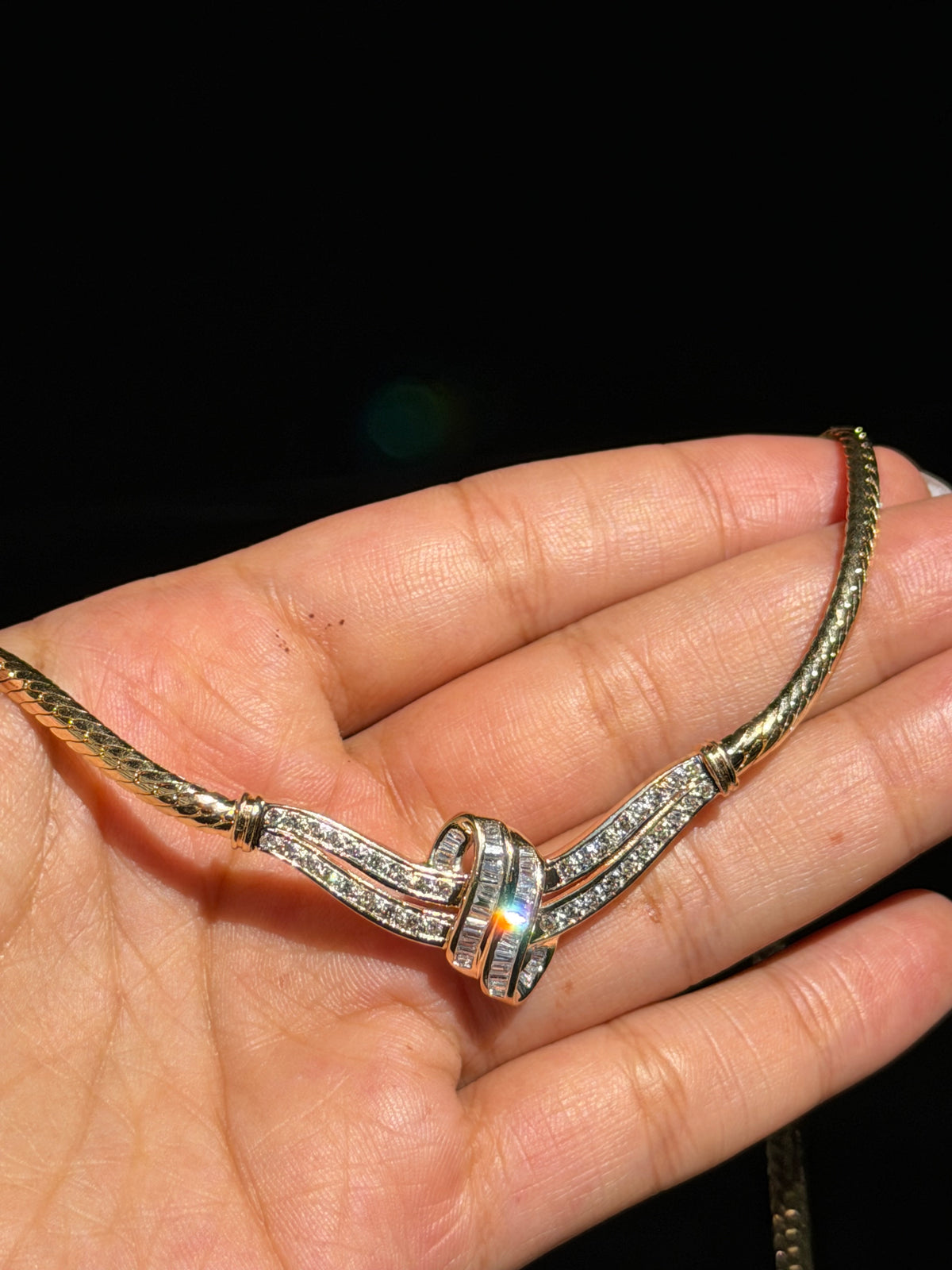 14k  Italian diamond necklace