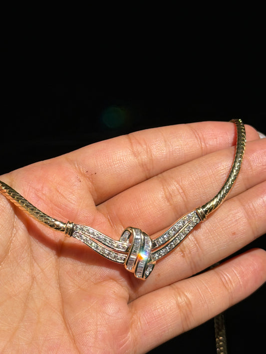 14k  Italian diamond necklace