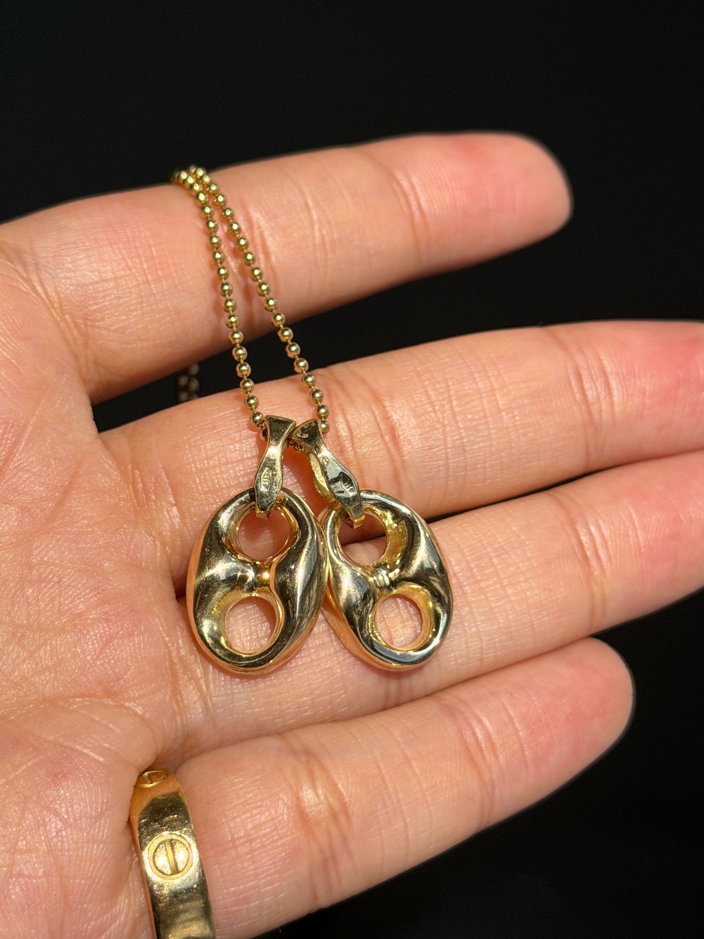 18k Italian Puffy Mariner charms