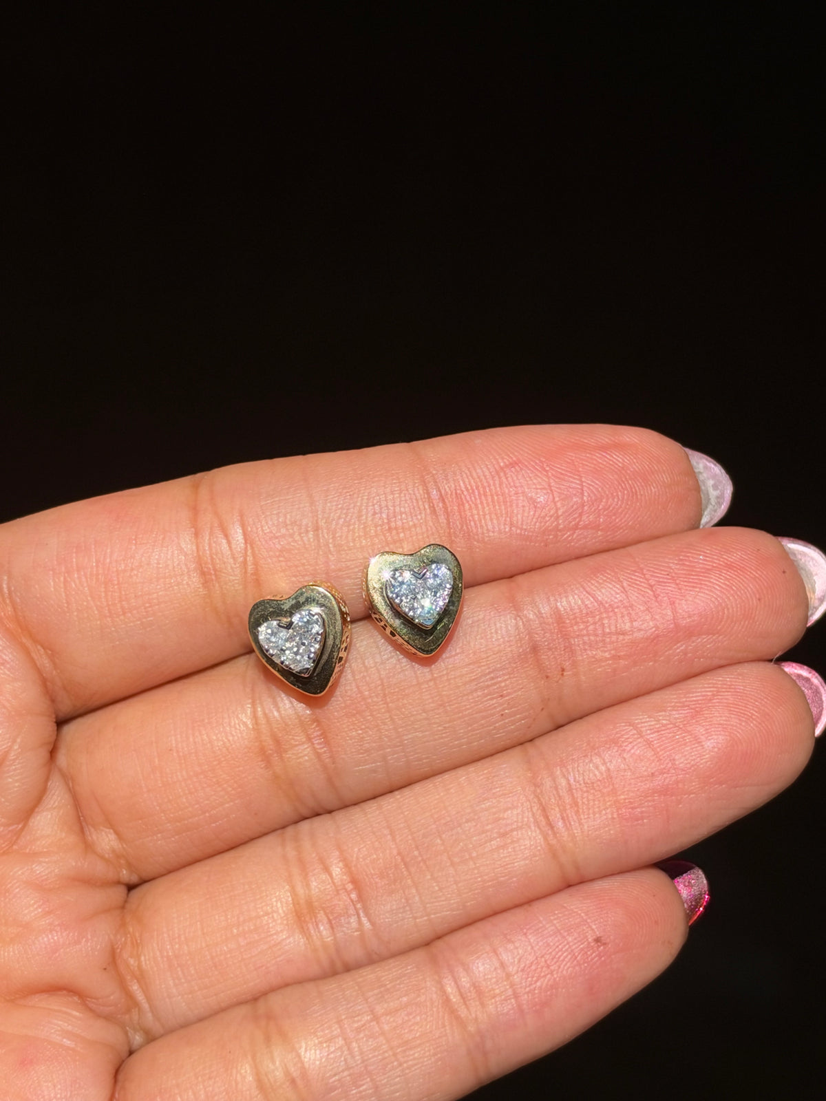 14k Diamond Heart stud
earrings
