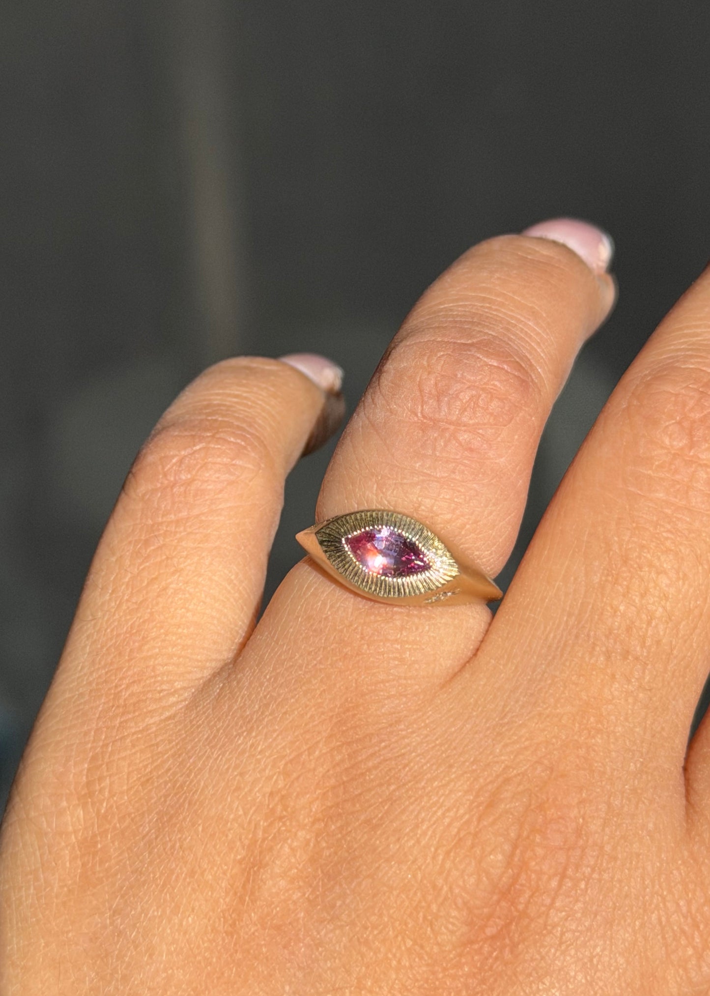 Malaya Garnet Horus Ring