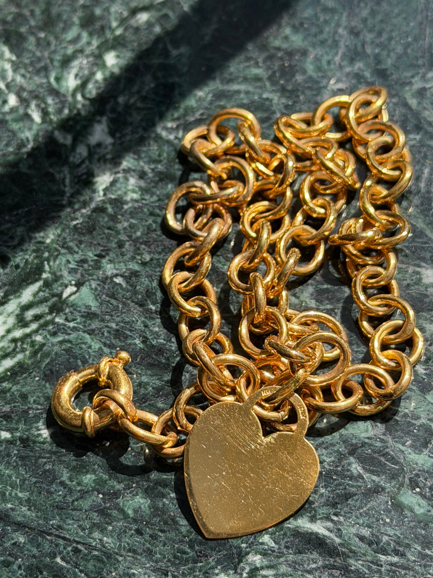 14k vintage Italian chunky open cable link chain ✨