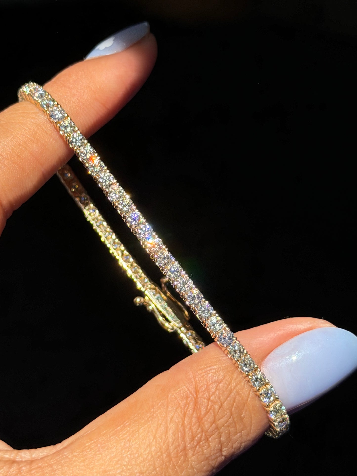 14k 5.5ct diamond tennis bracelet