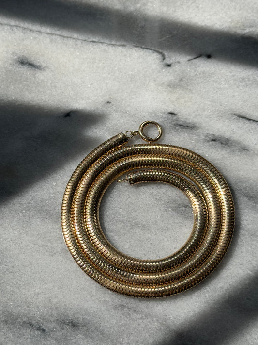 Mid century 14k Solid Snake chain