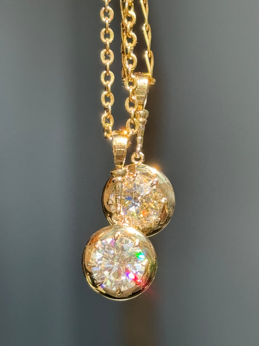 Preorder 14k 2ct Moissanite Glowy charm
