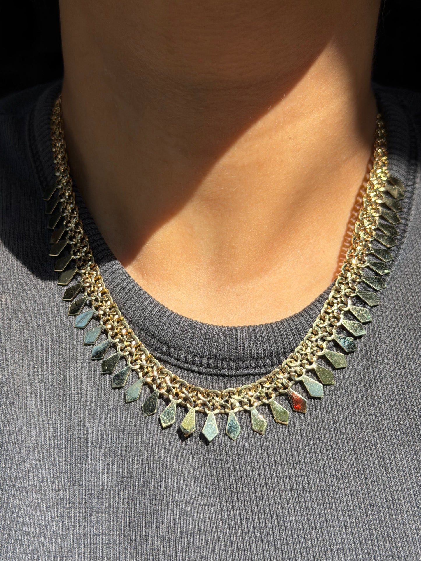 14k Cleopatra Fringe Necklace ✨