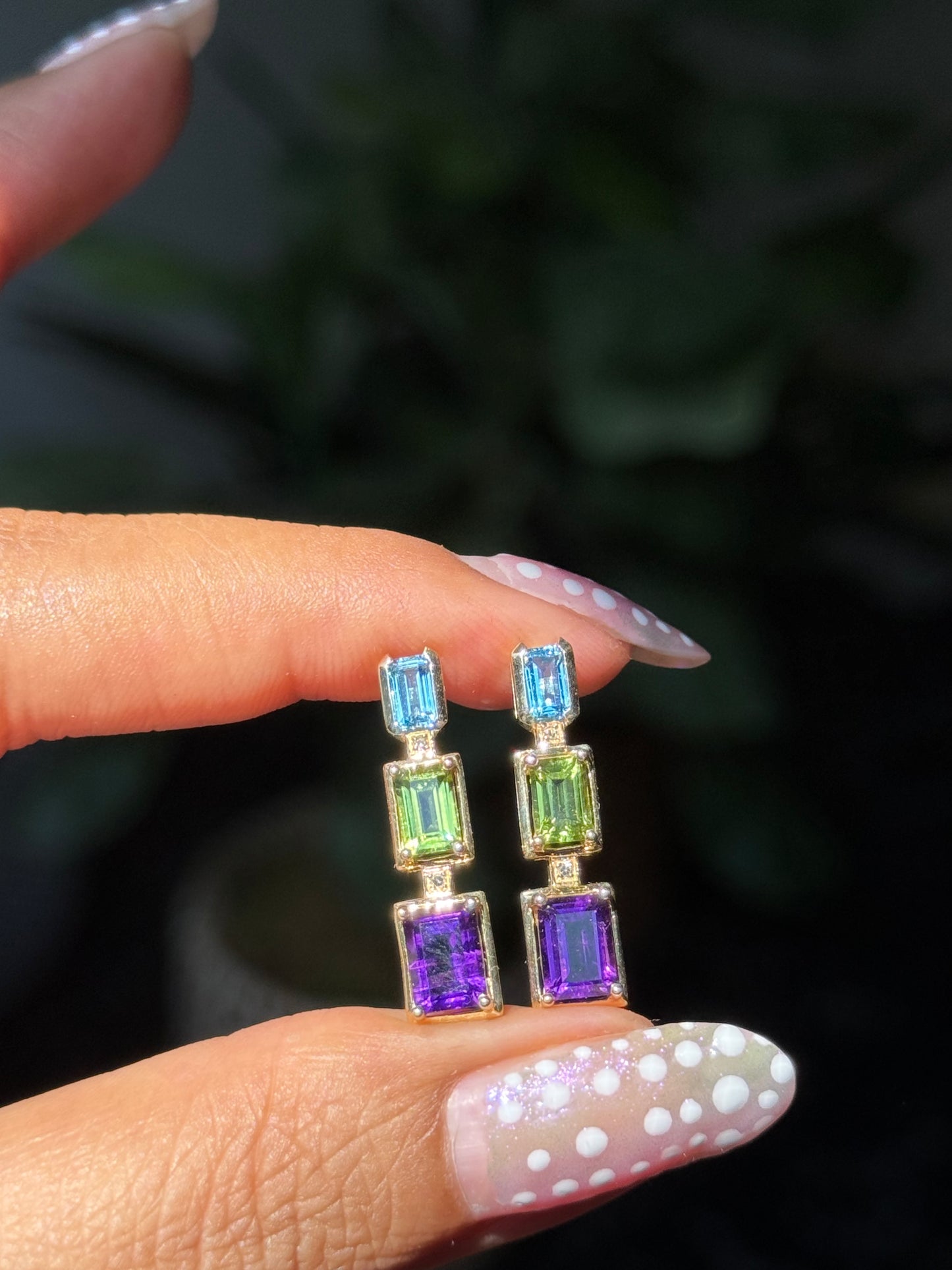 A colorful 14k Drop earrings by EFF Y