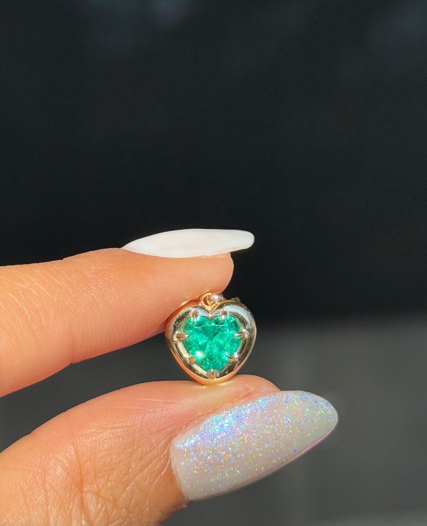 Emerald Glowy Charm