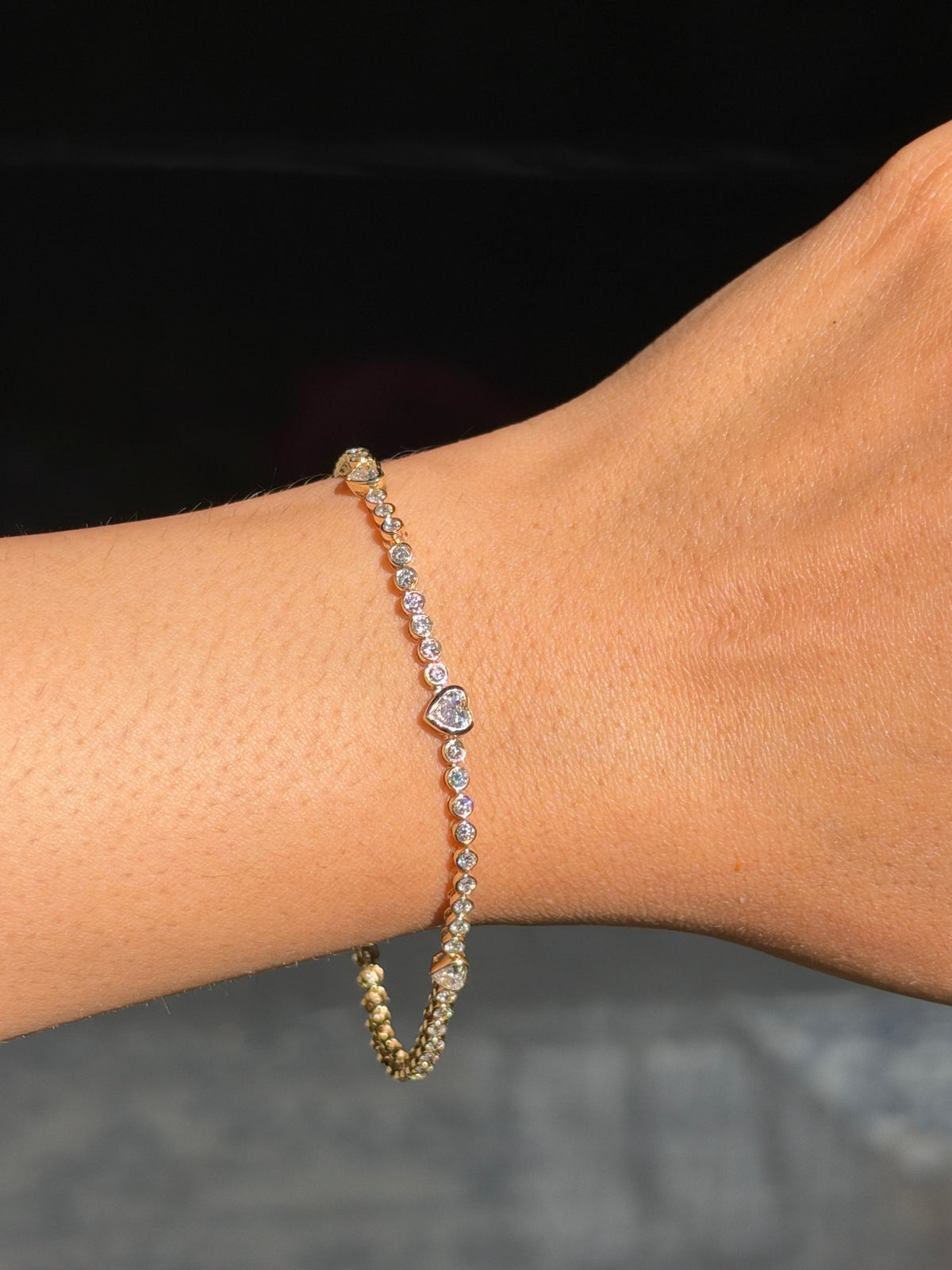 14k 3ct tennis bracelet