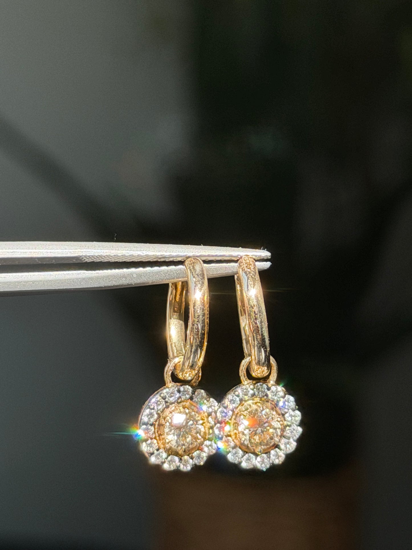 Halo Drip Diamond Huggies