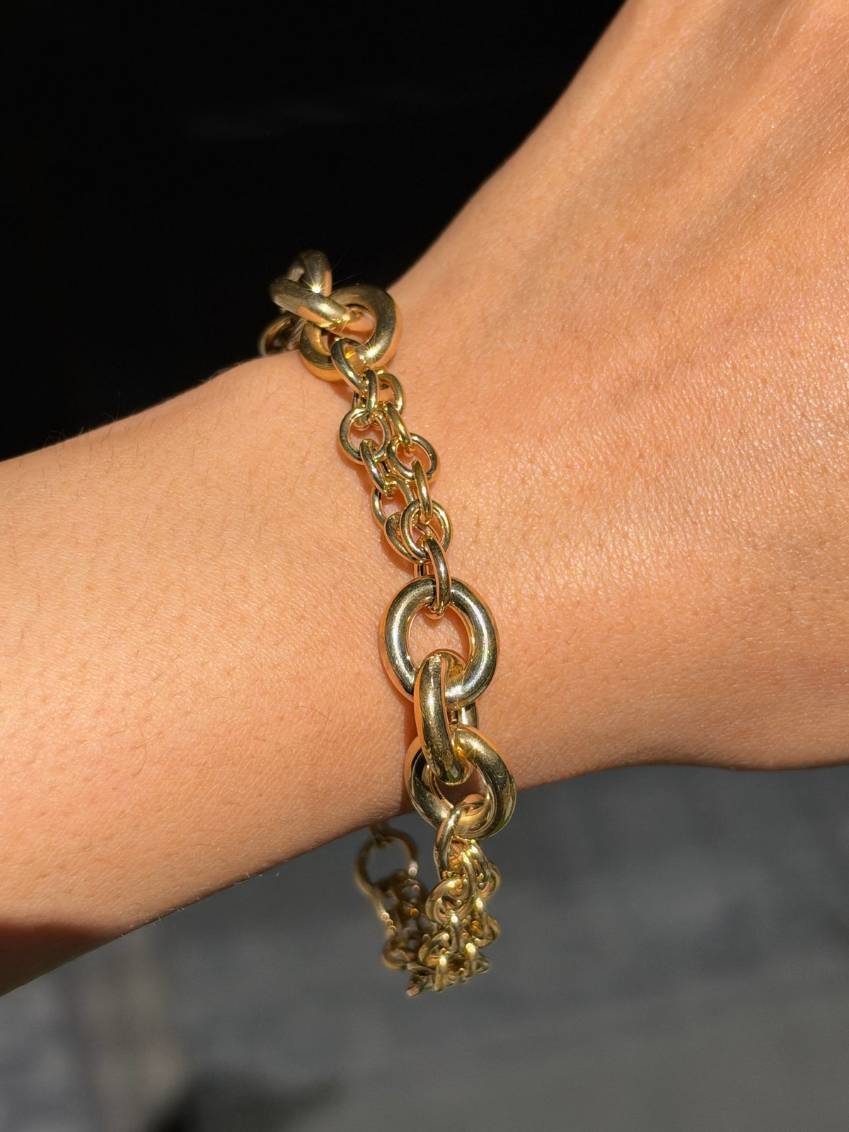Chunky 14k Italian oval link bracelet✨