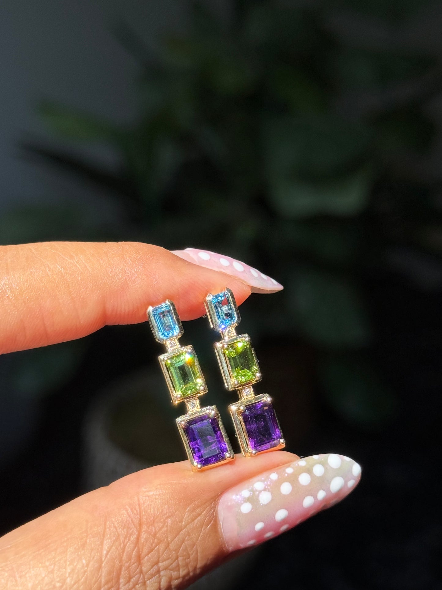 A colorful 14k Drop earrings by EFF Y