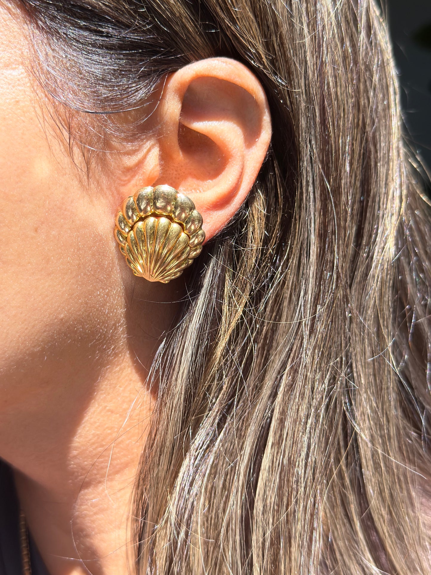 1980ś 14k UnoAerre Door knockers earrings