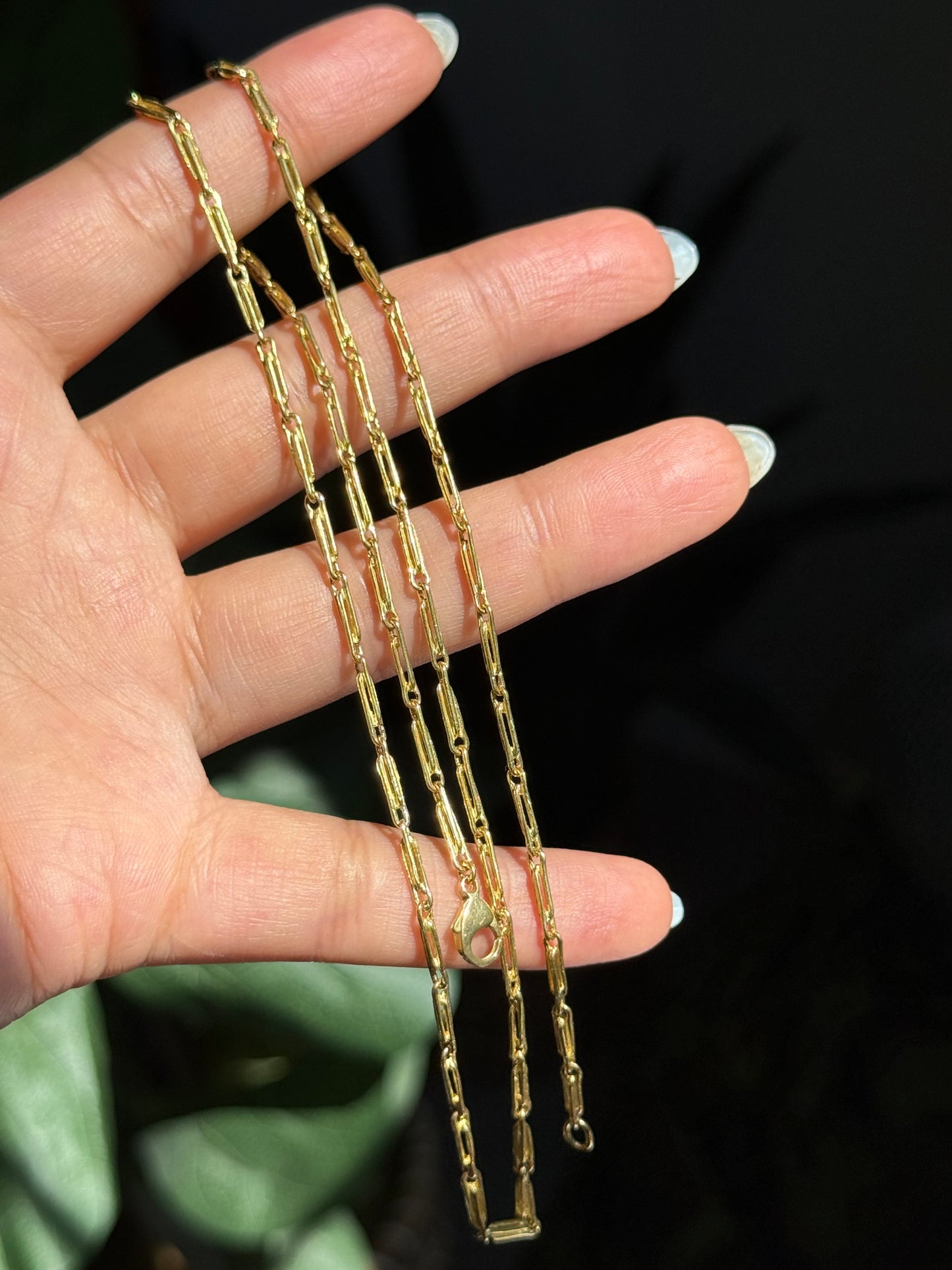 18k buttery barleycorn chain