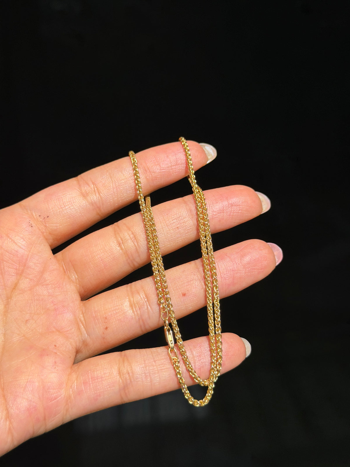 14k Italian wheat chain