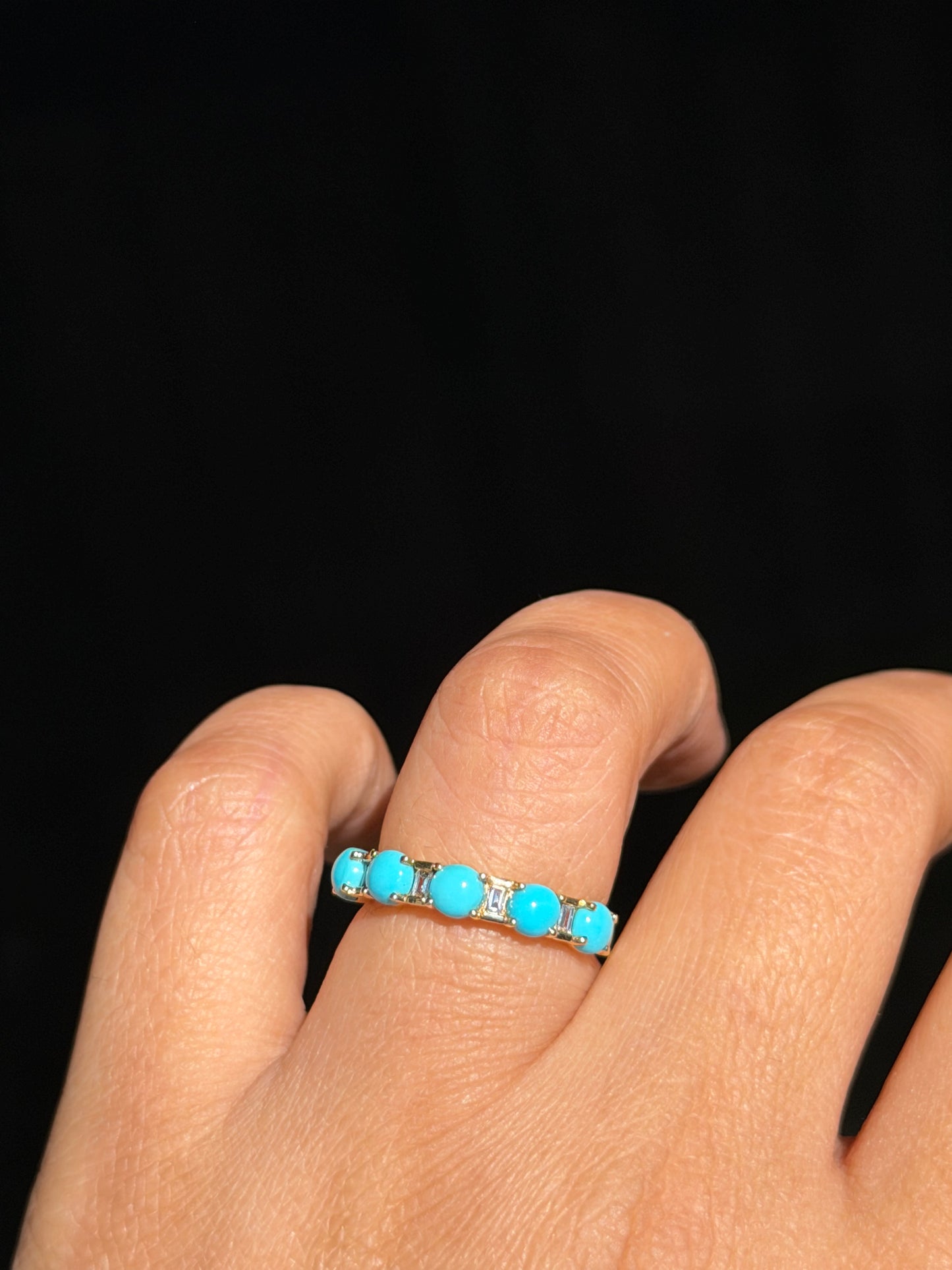 🩵 14k Turquoise & Diamond Band by EFFy