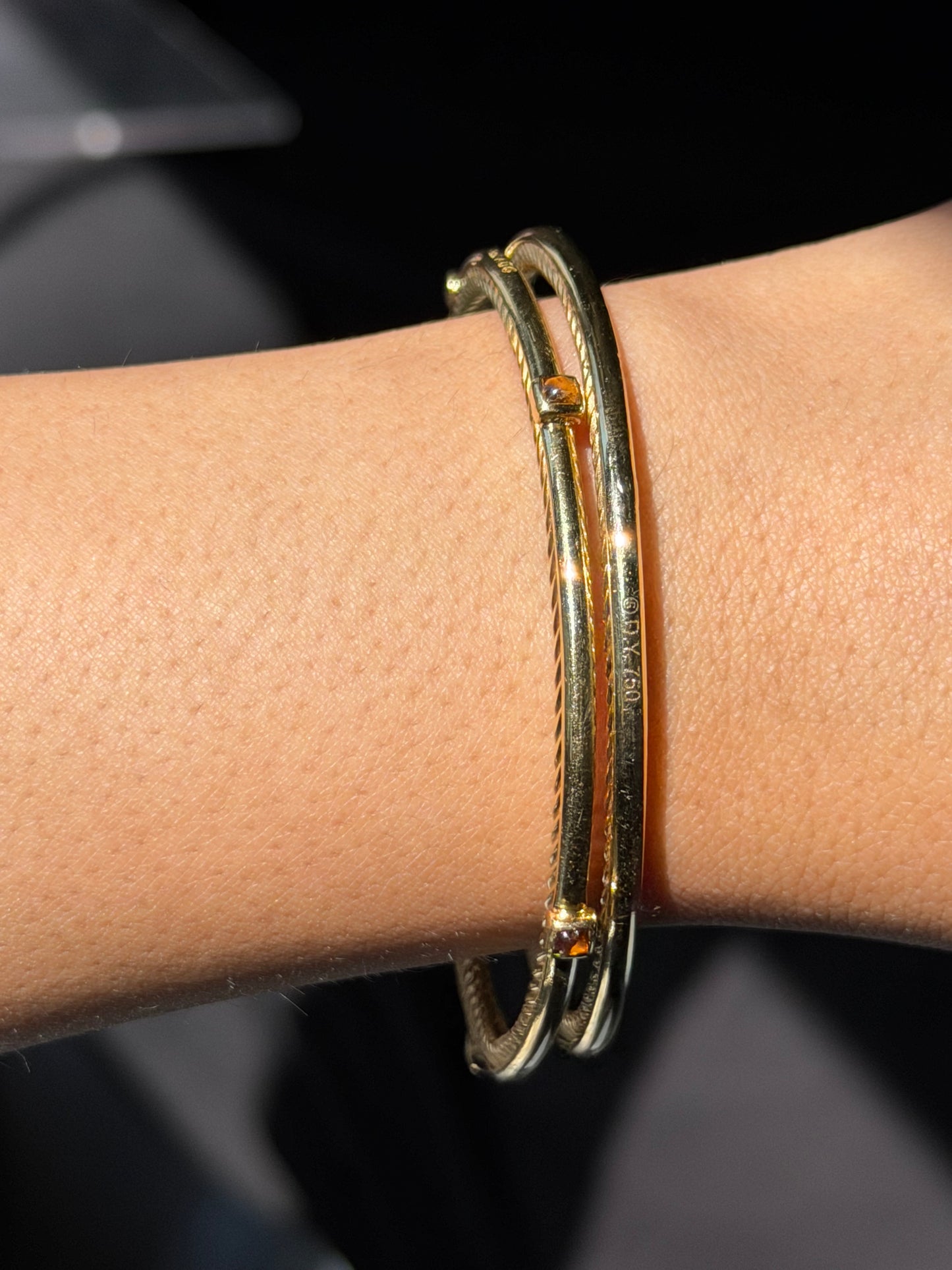D Y Cable 18k twisted bangles ✨