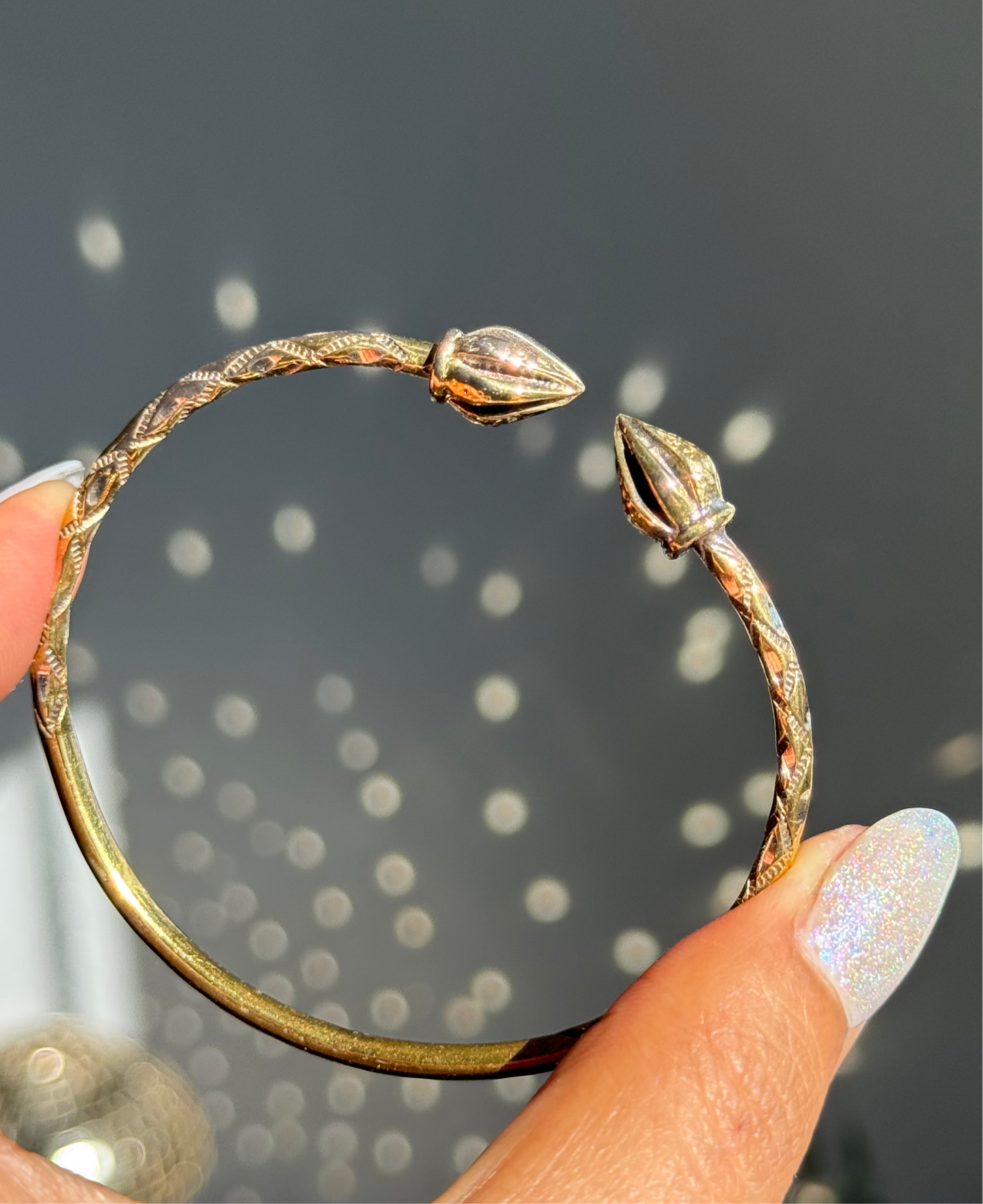 A Super Unique 14k Solid Yellow Gold West Indian Bangle ✨