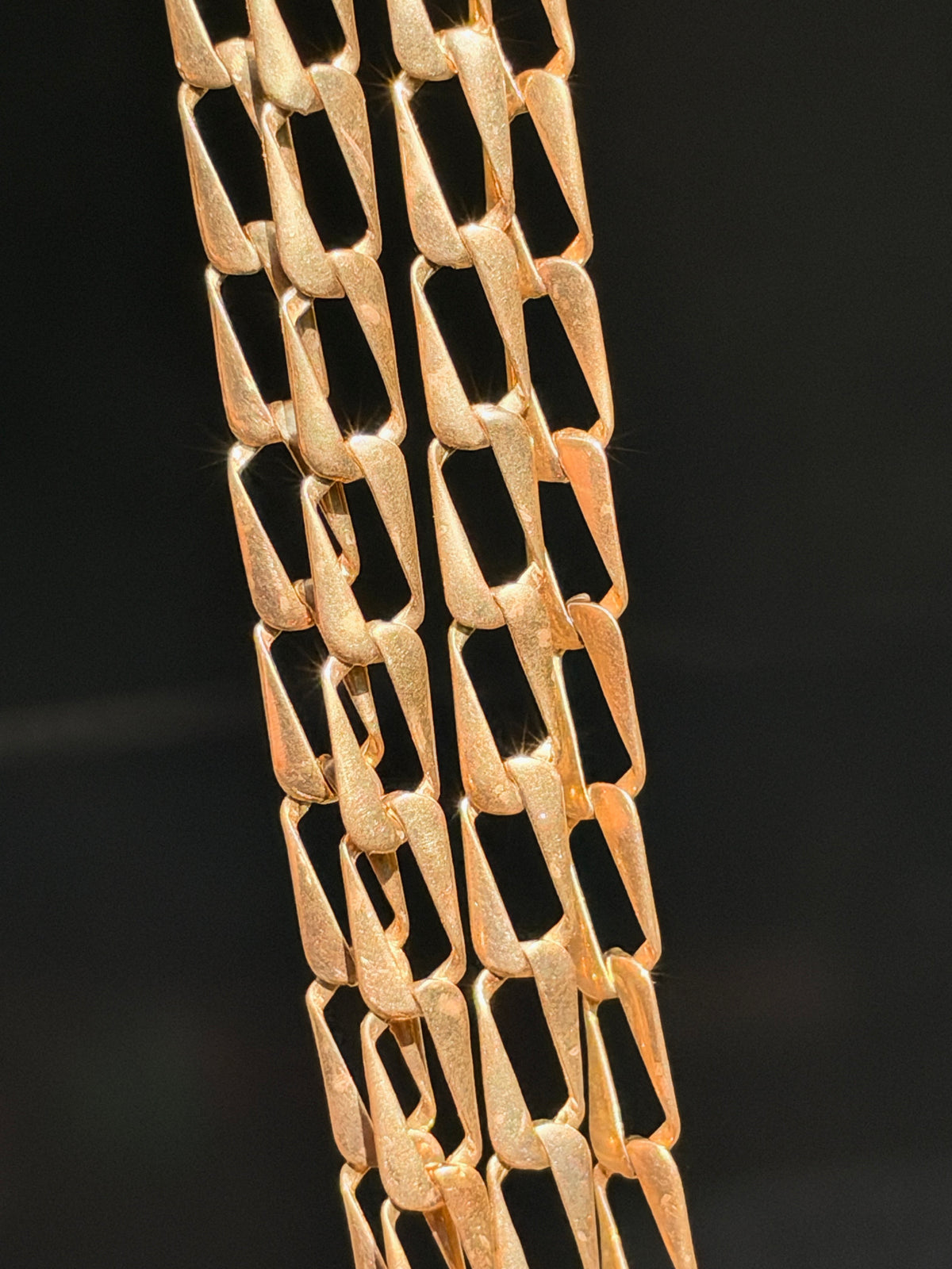 vintage Italian 14k rectangular curb necklace ✨
